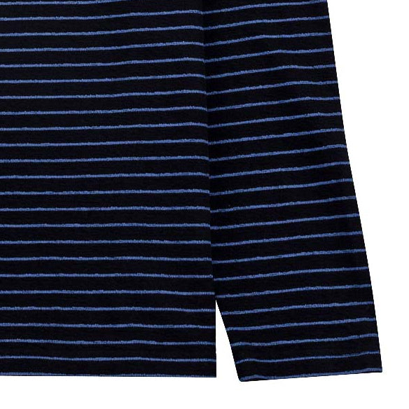 Textured Stripe T-Shirt - Black/Soft Blue