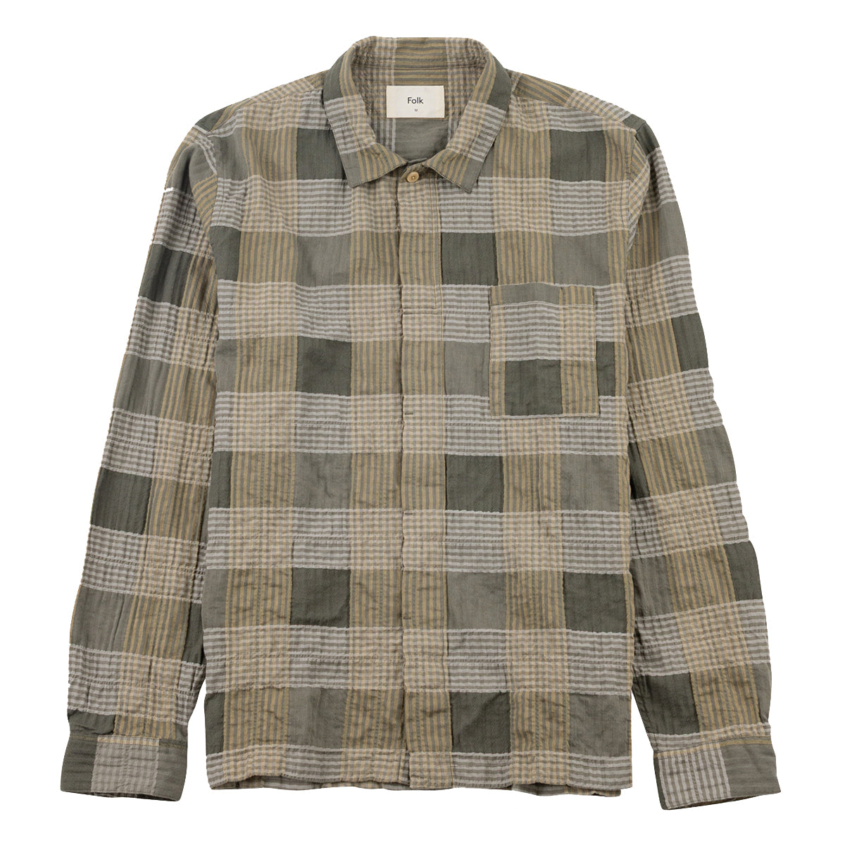 Patch Shirt - Sage Multicheck