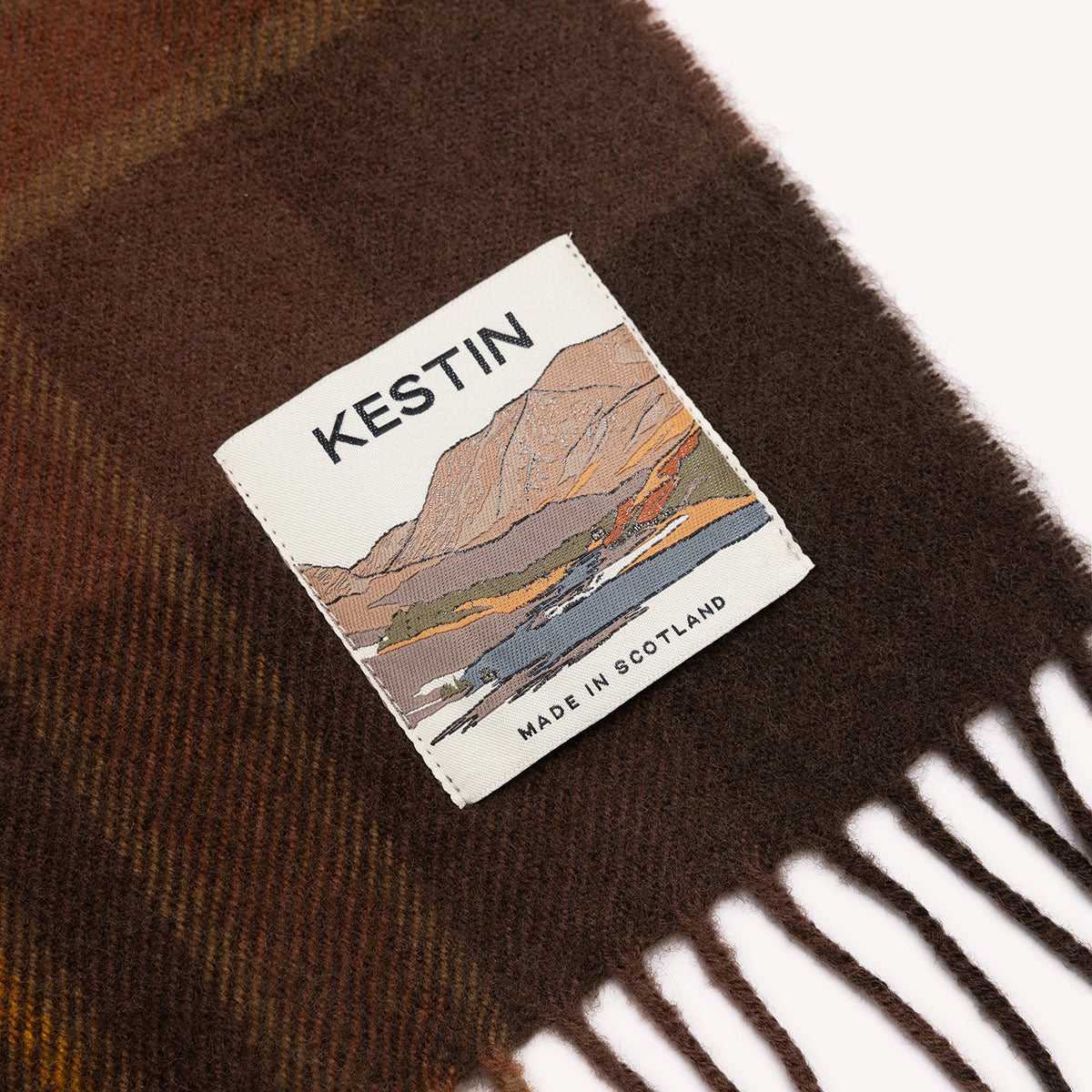 Gala Scarf - Peat Lambswool