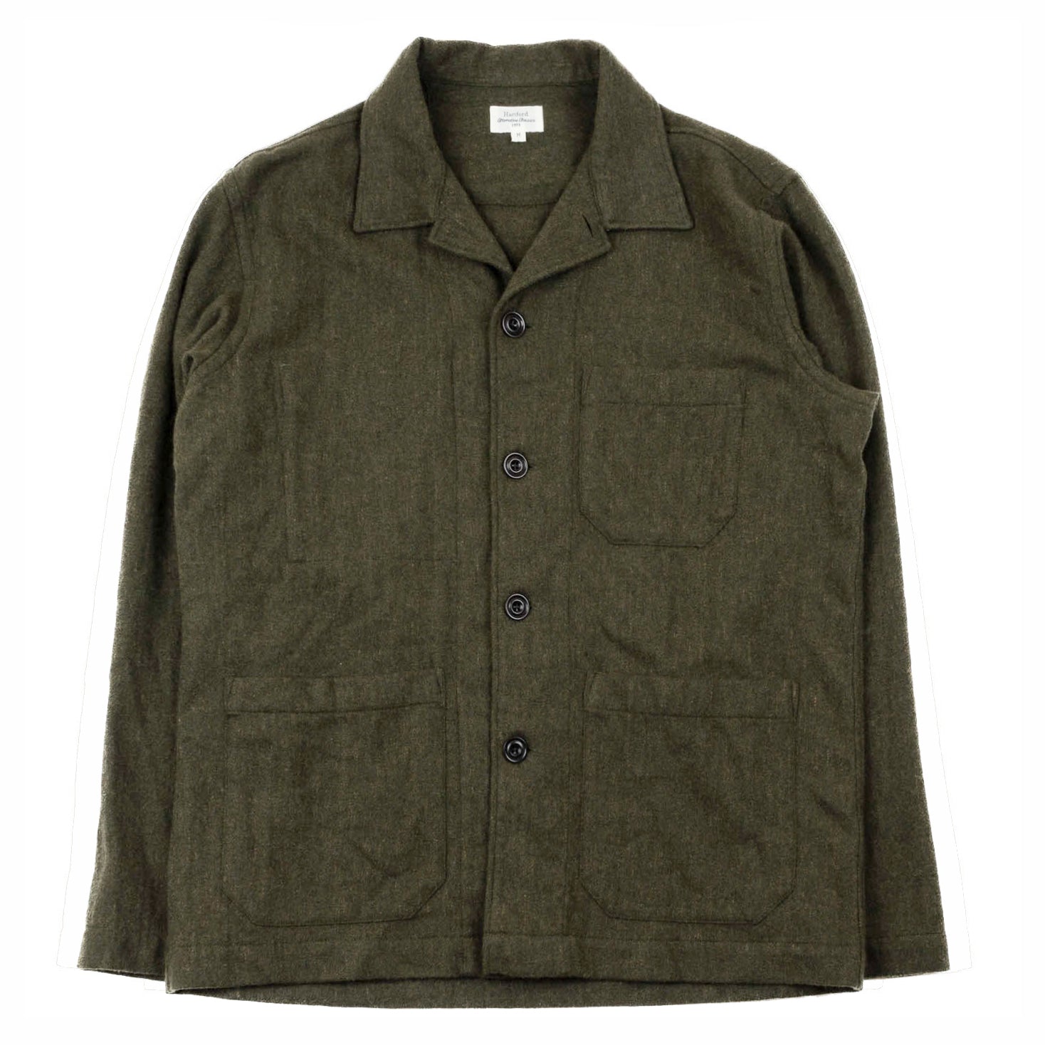Perry Jacket - Army Green Wool Blend