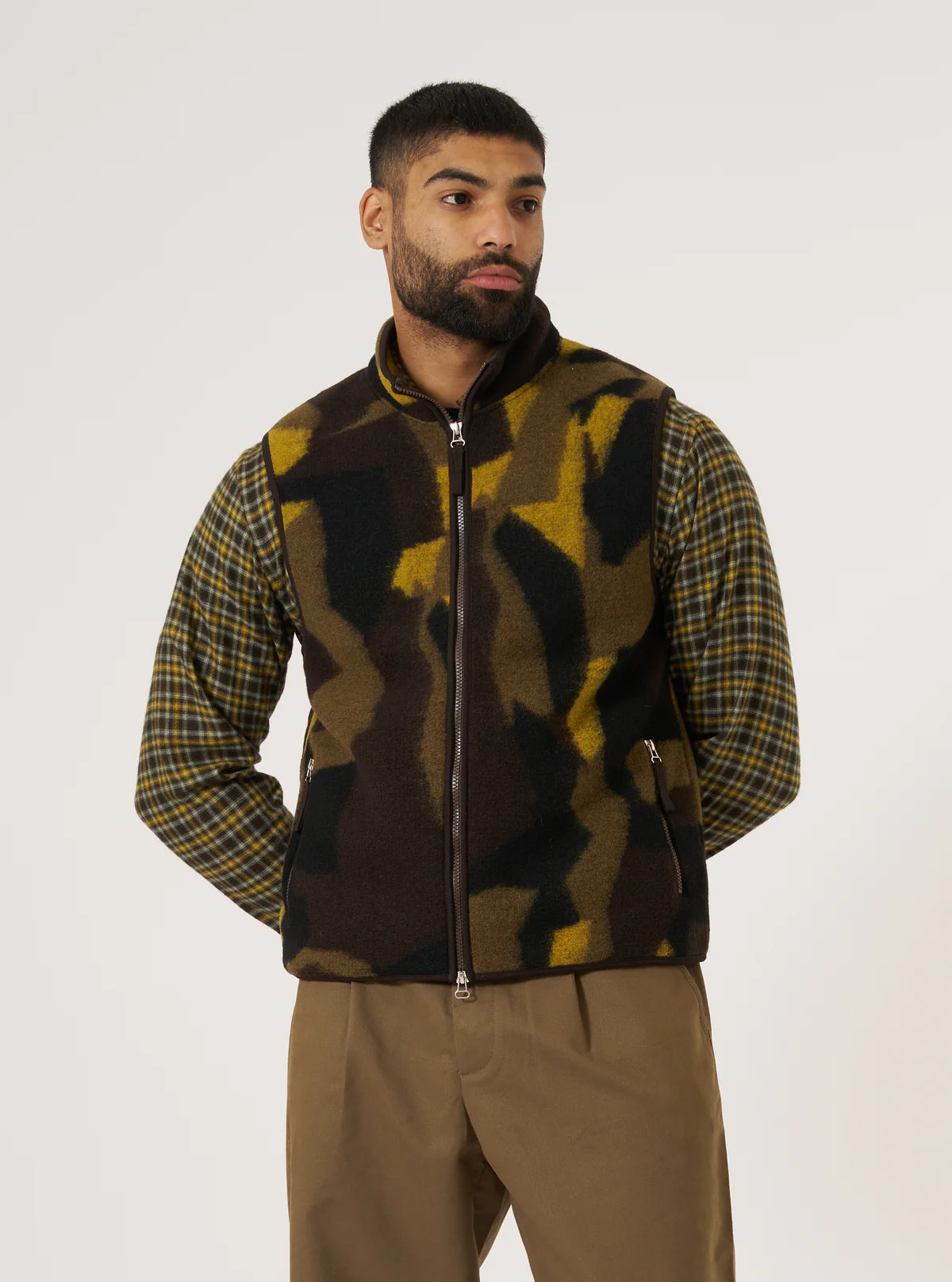 Climbing Gilet - Camo Swede Camo Fleece