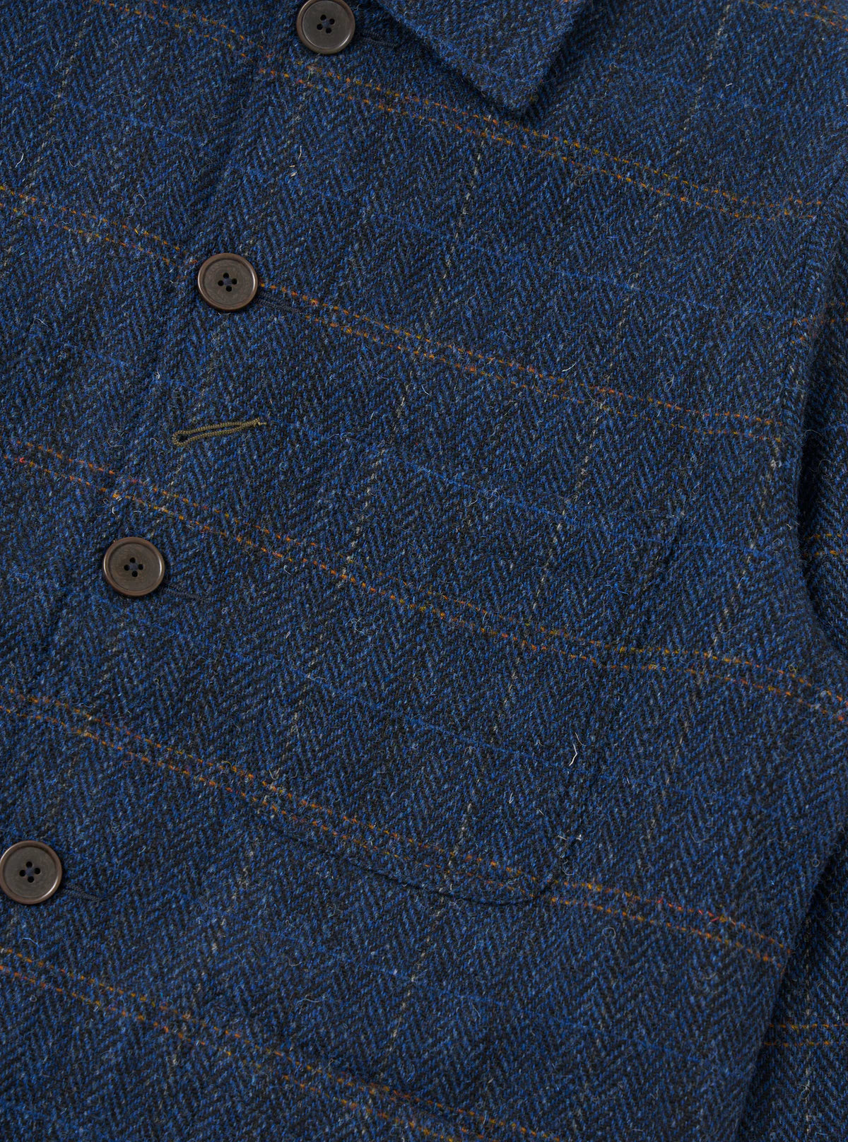 Bakers C Jacket - Navy Harris Tweed