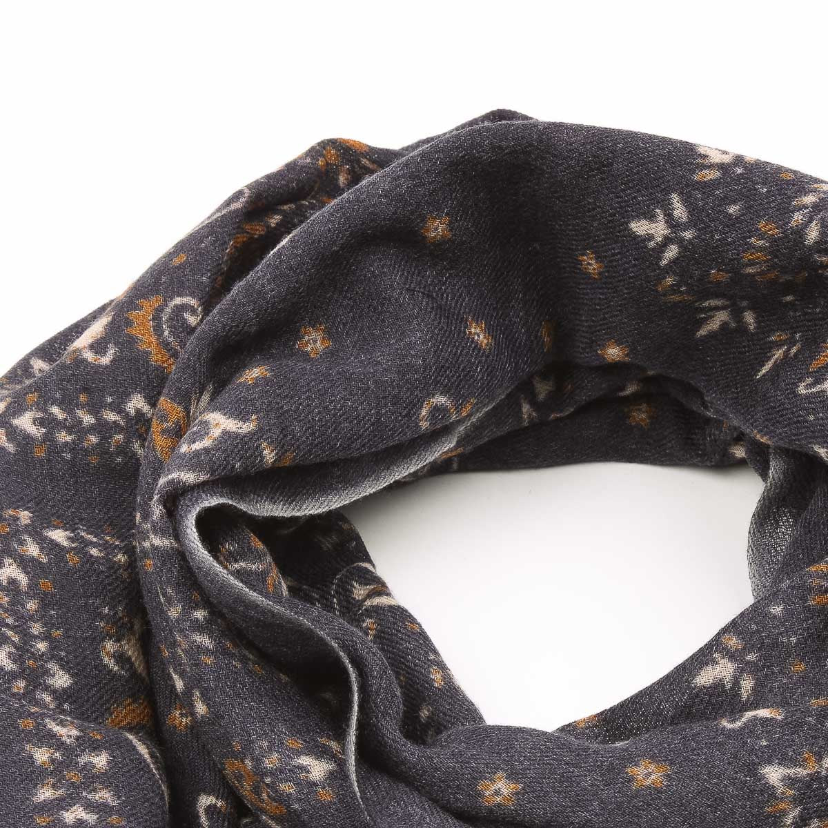 Wool Scarf 3410 - Navy #01