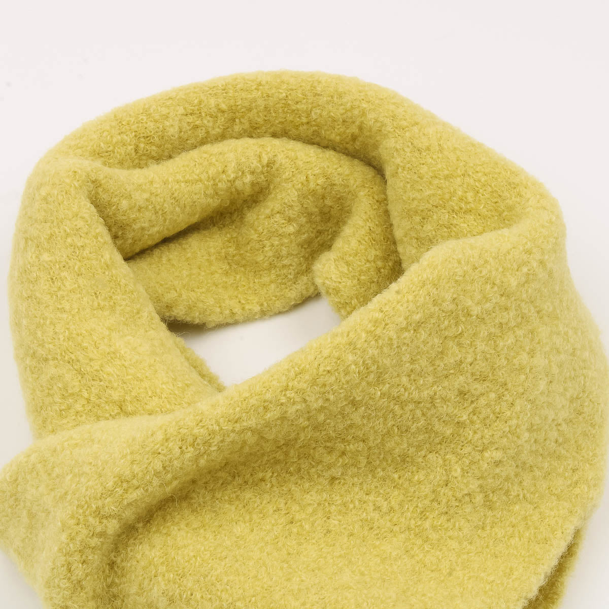 Alpaca Boucle Muffler Scarf - L.Yellow