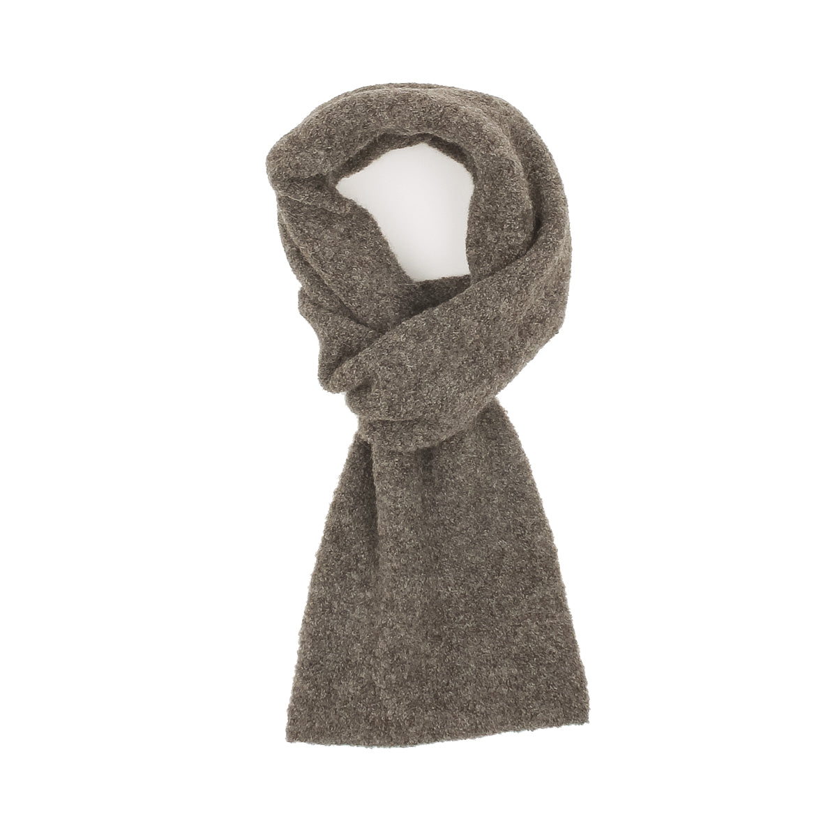 Alpaca Boucle Muffler Scarf - D.Gray