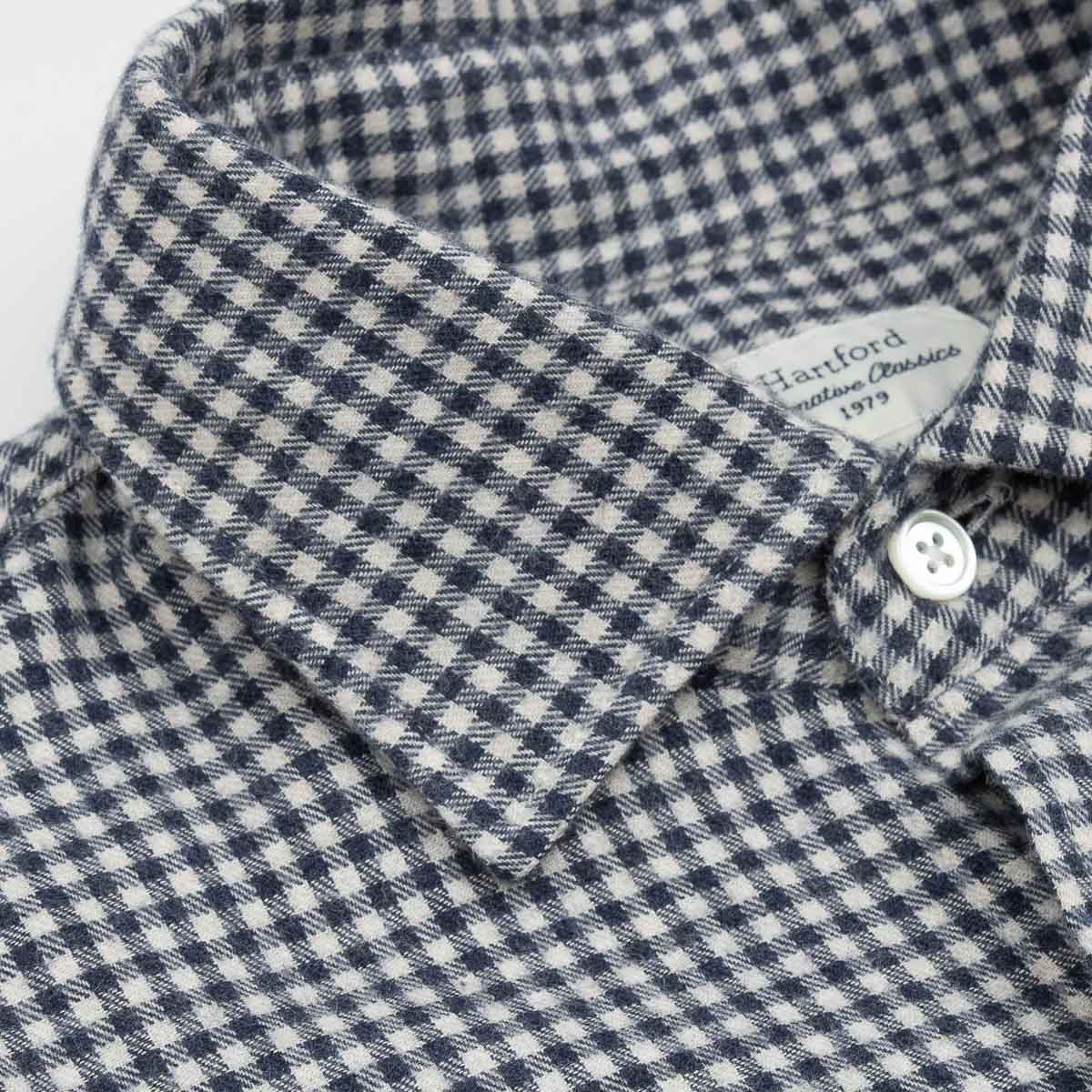 Paul Shirt 1019 - Navy Flannel (#01)
