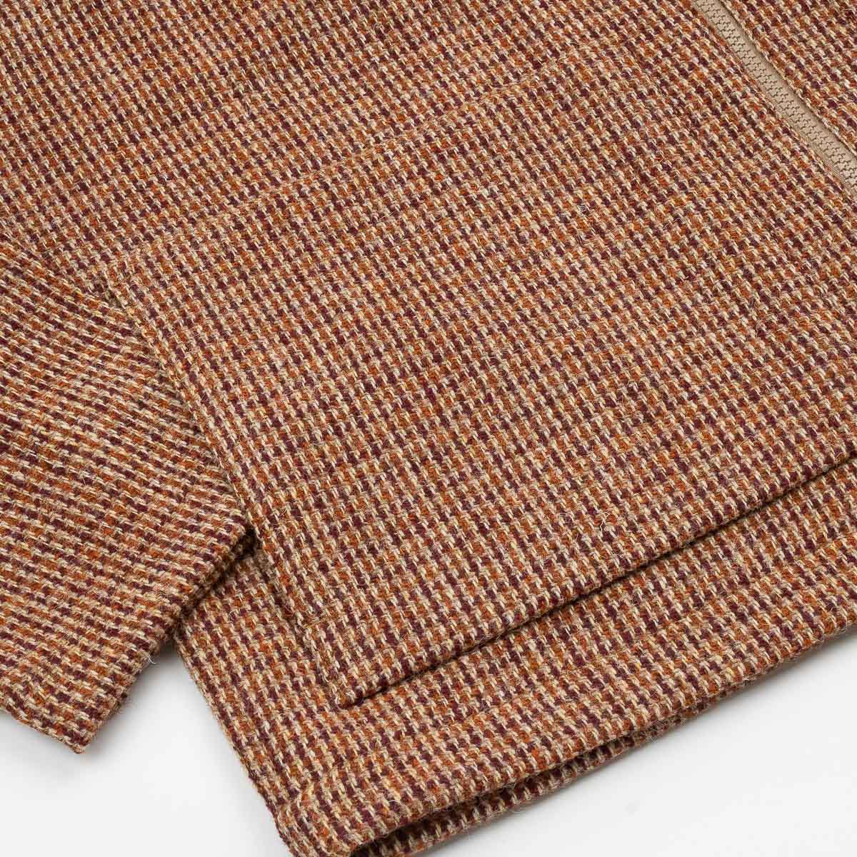 UW x Frontiers Ltd Edition Zip Overshirt - Rust Check Harris Tweed