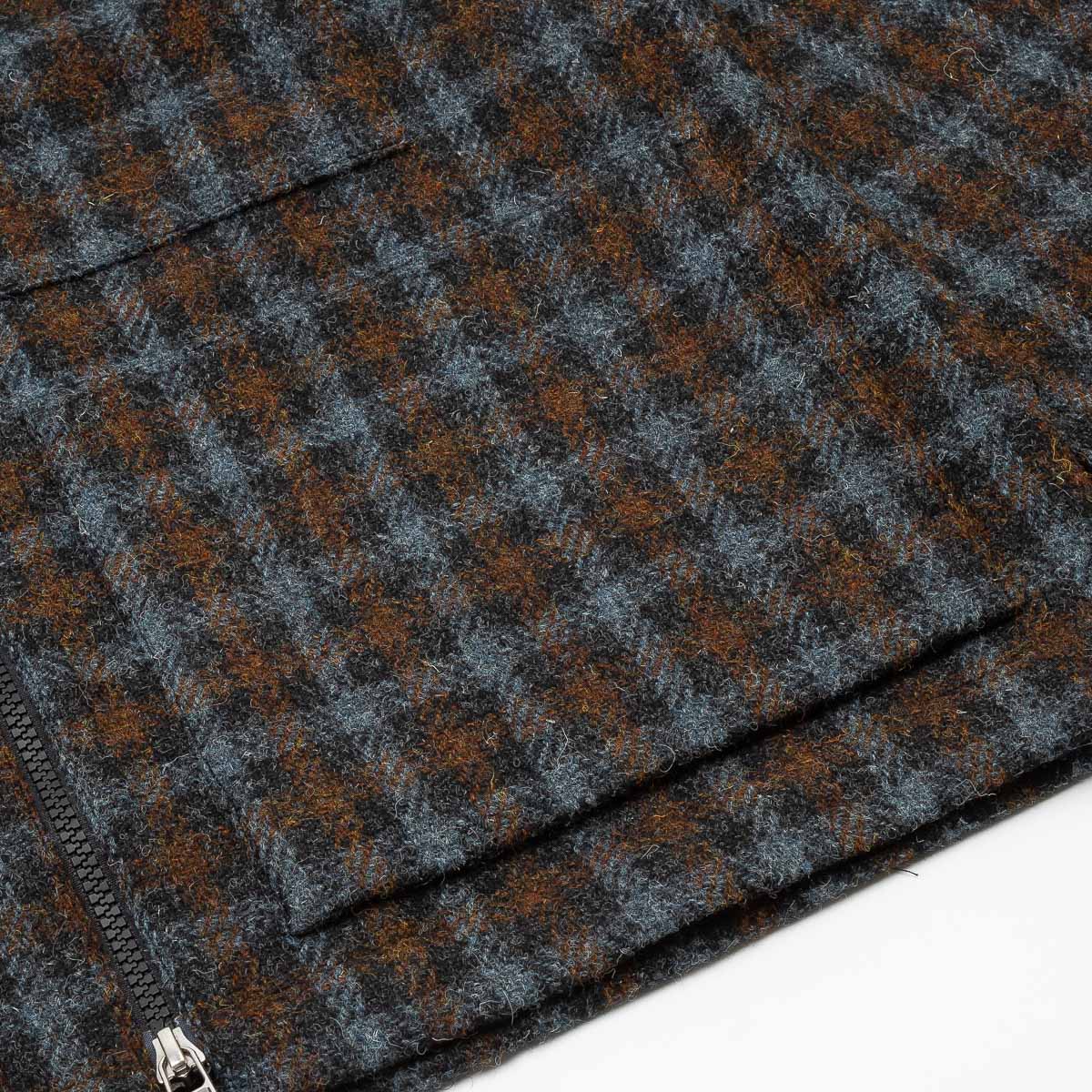 UW x Frontiers Ltd Edition Zip Overshirt - Brown/Grey Check Harris Tweed