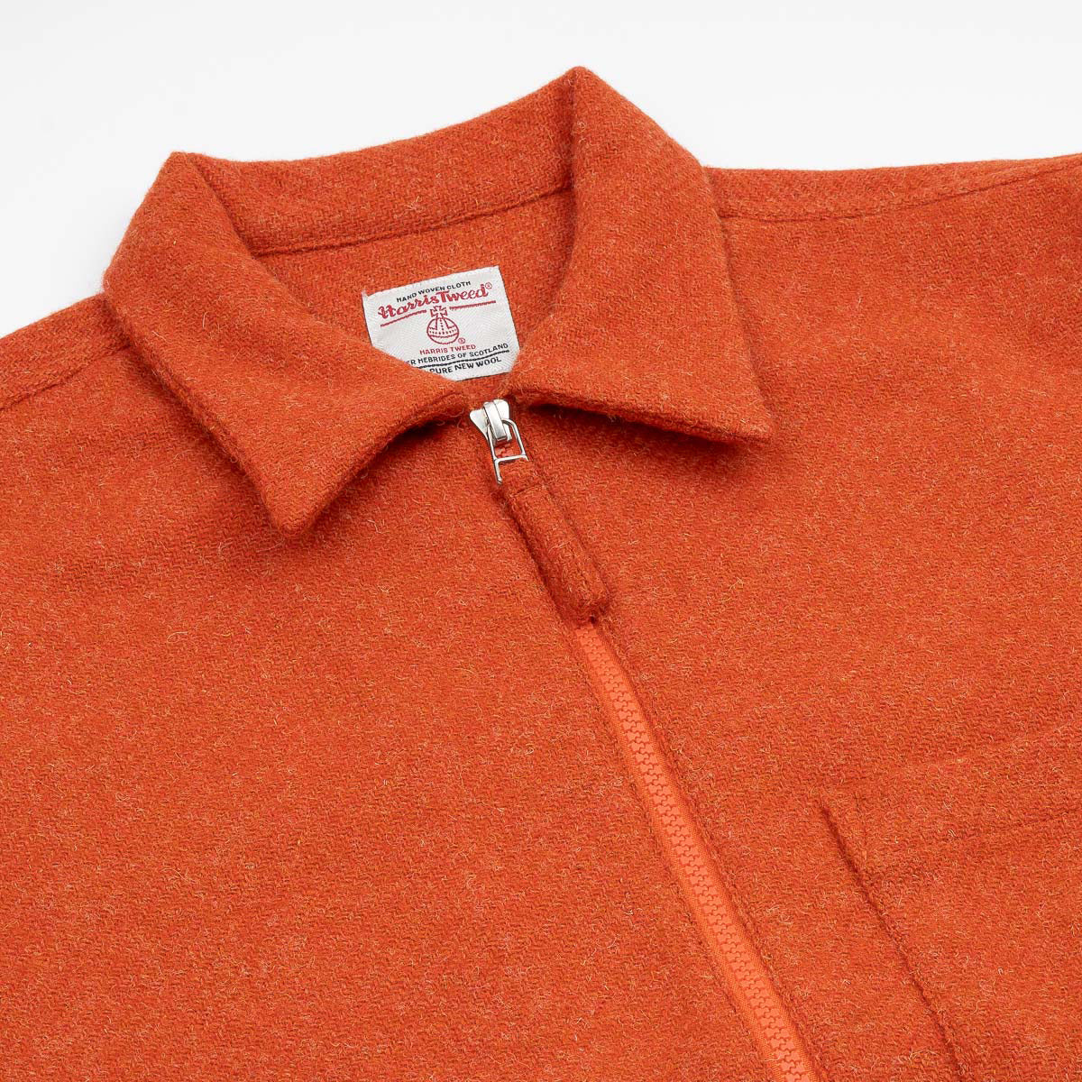 UW x Frontiers Ltd Edition Zip Overshirt - Orange Harris Tweed