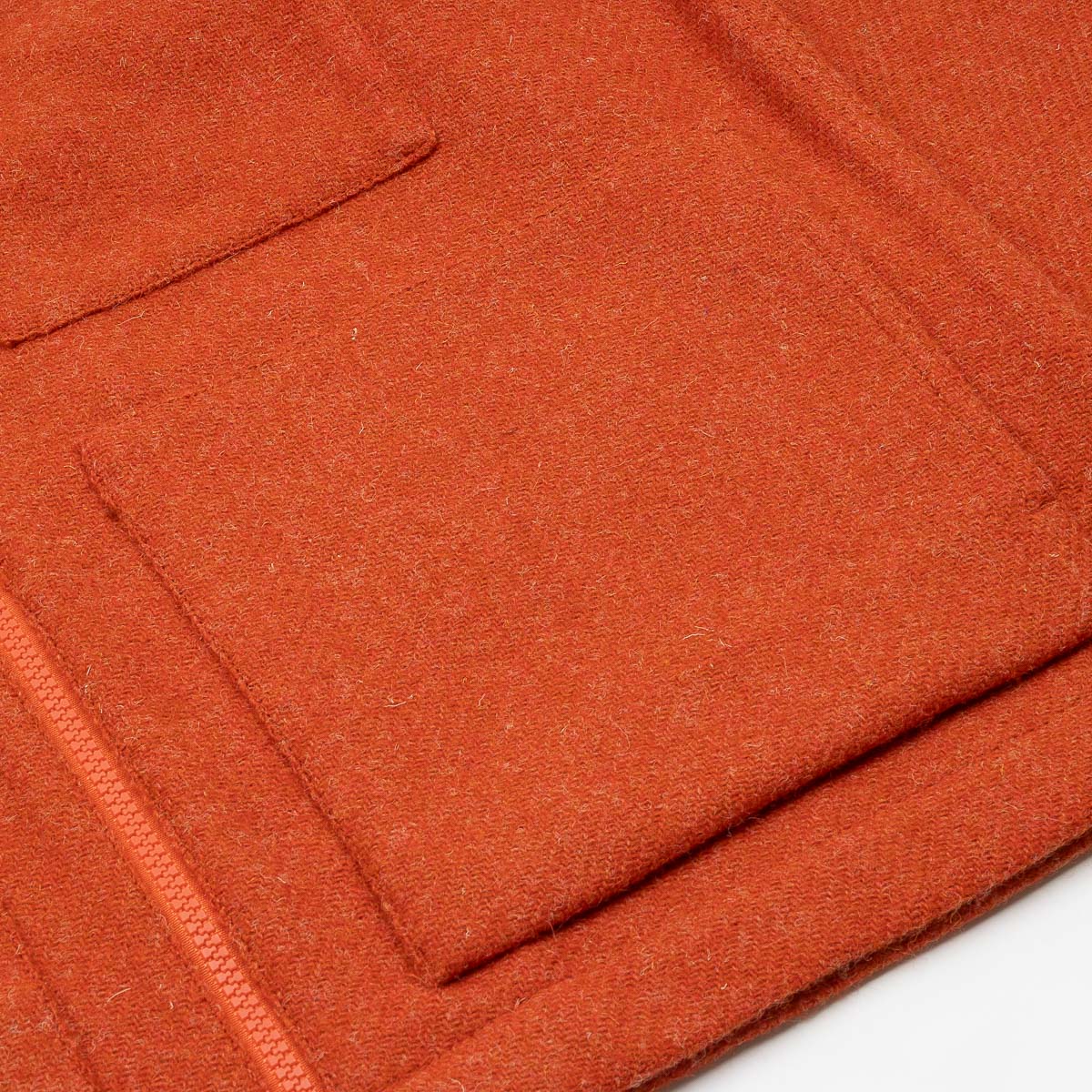 UW x Frontiers Ltd Edition Zip Overshirt - Orange Harris Tweed