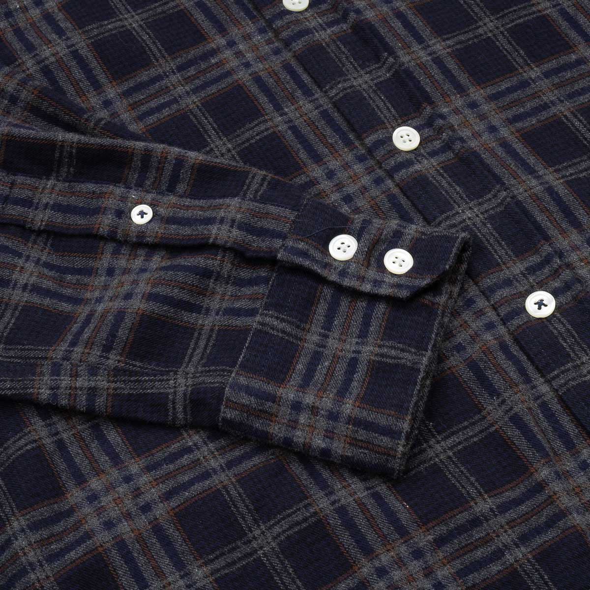 Paul Shirt 1021 - Navy Flannel (#03)