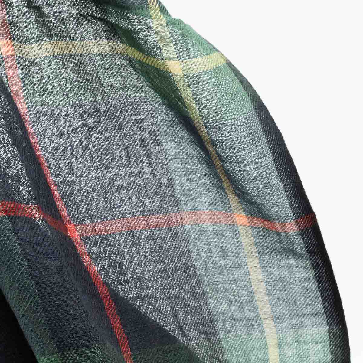 Tartan Scarf 6413 - Navy Black Green #05