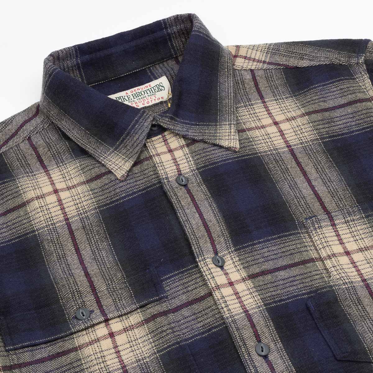 1937 Roamer Shirt - Blue/Beige Check Flannel