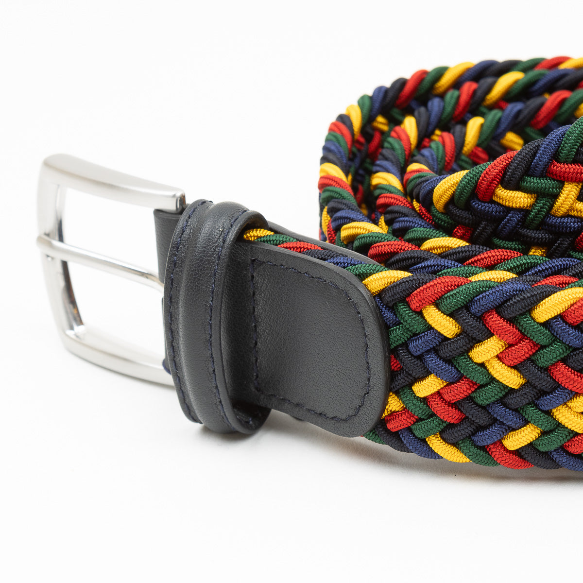 Belt - Green/Red/Yellow Woven Elasticated