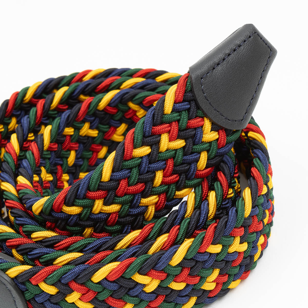 Belt - Green/Red/Yellow Woven Elasticated