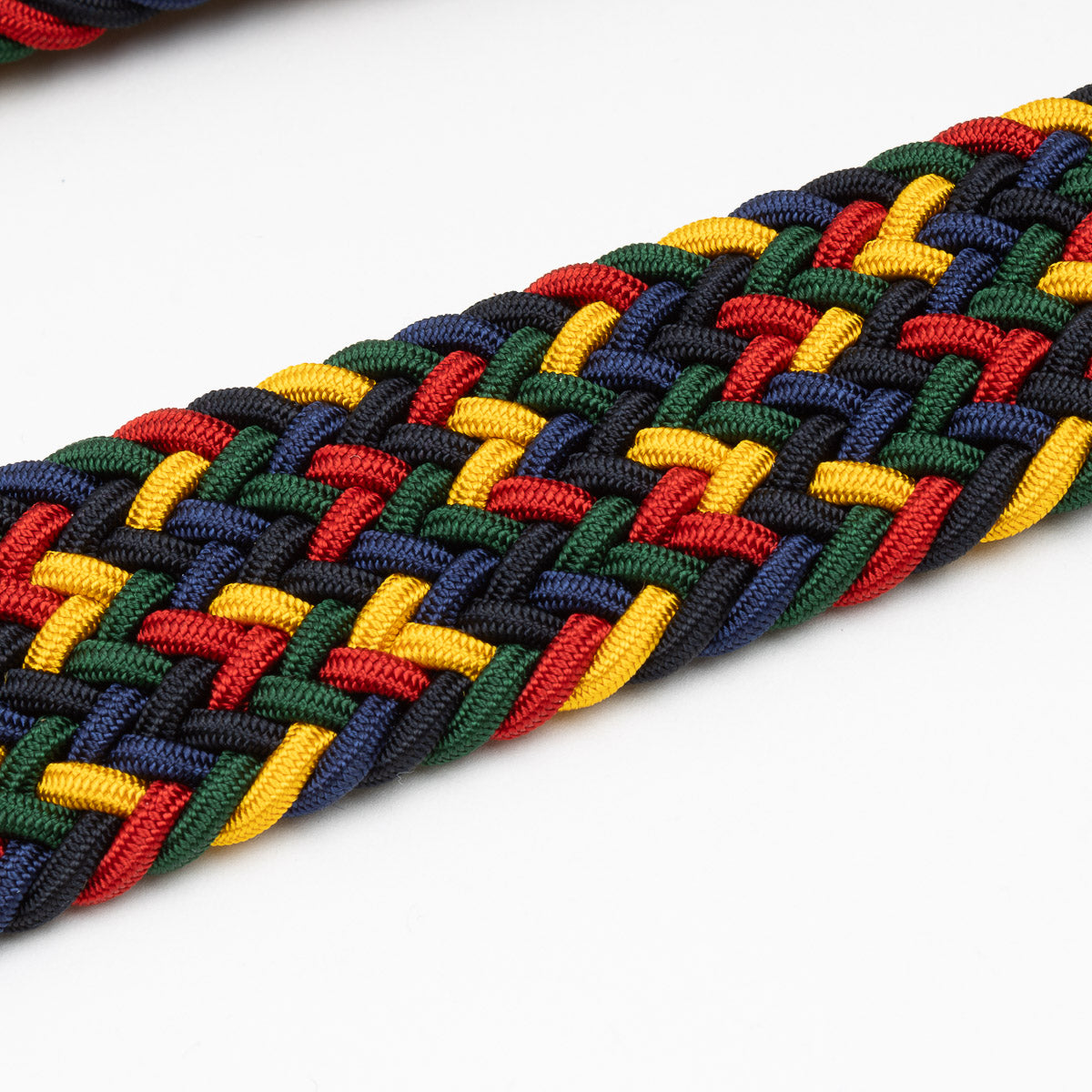 Belt - Green/Red/Yellow Woven Elasticated