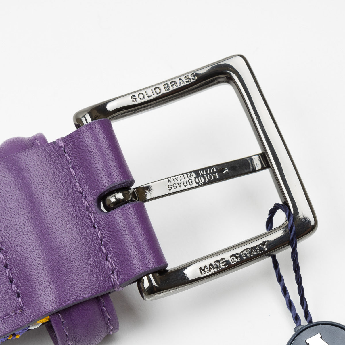 Belt - Yellow/Purple Chevron Fine Woven Elasticated
