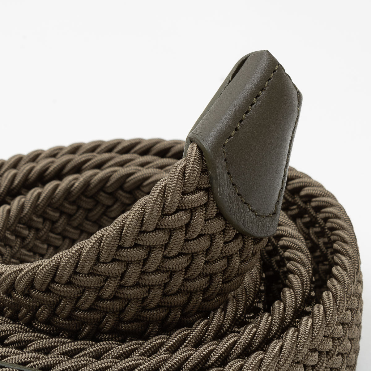 Belt - Light Brown Woven Elasticated
