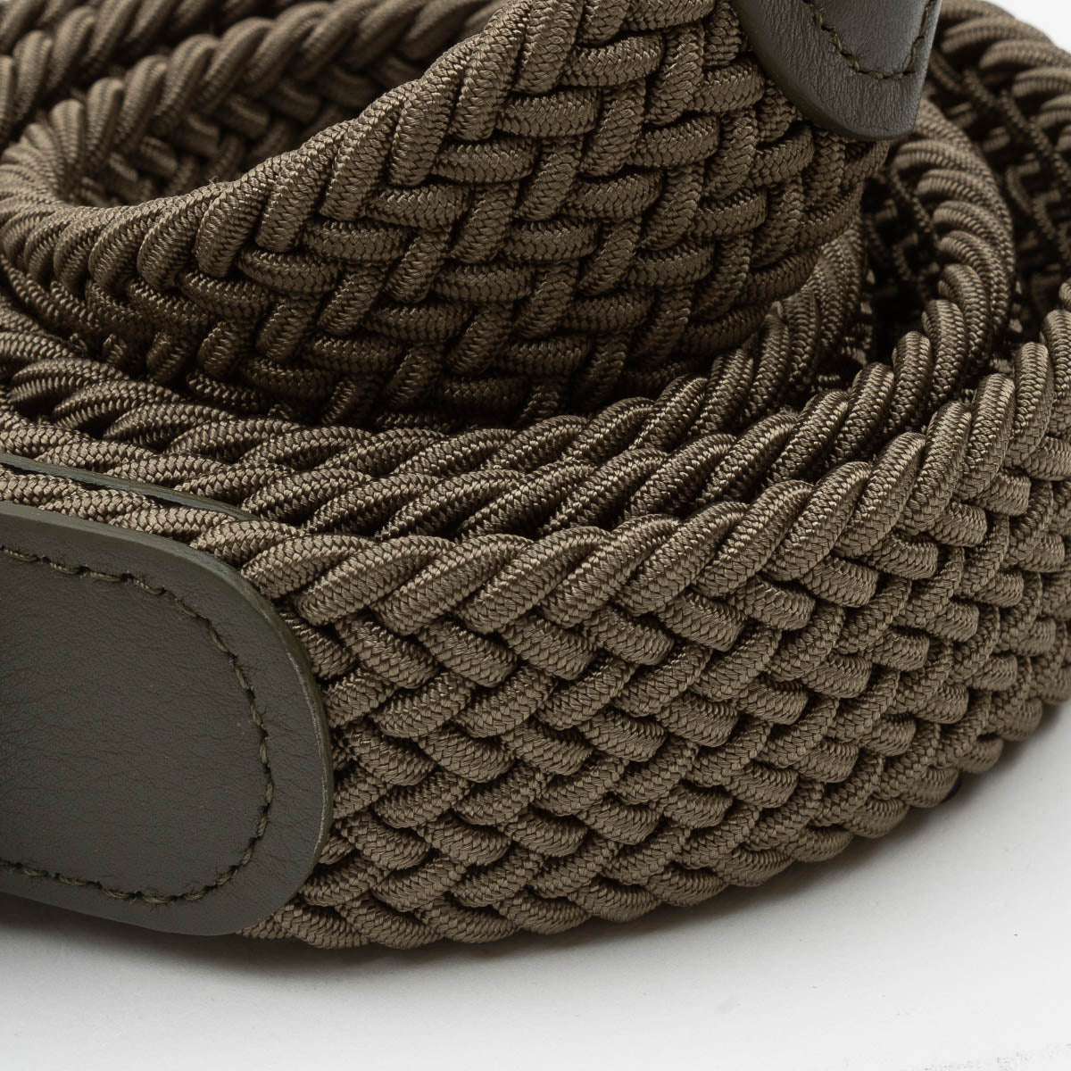 Belt - Light Brown Woven Elasticated