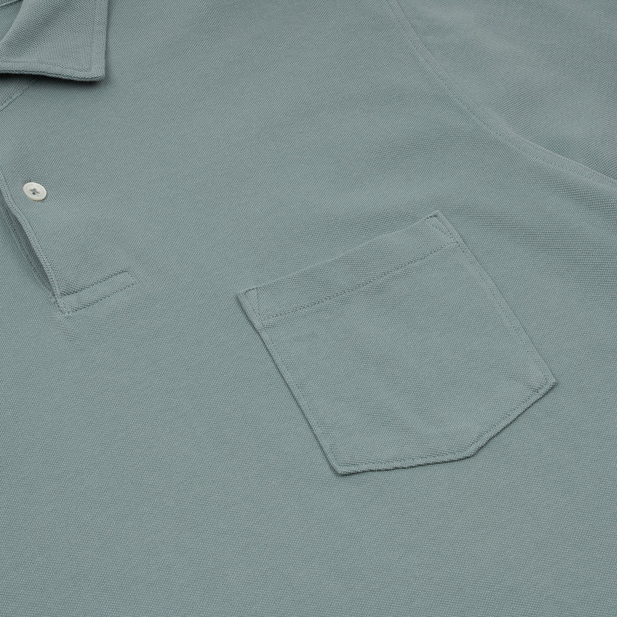 Pique Knitted Polo - Celadon