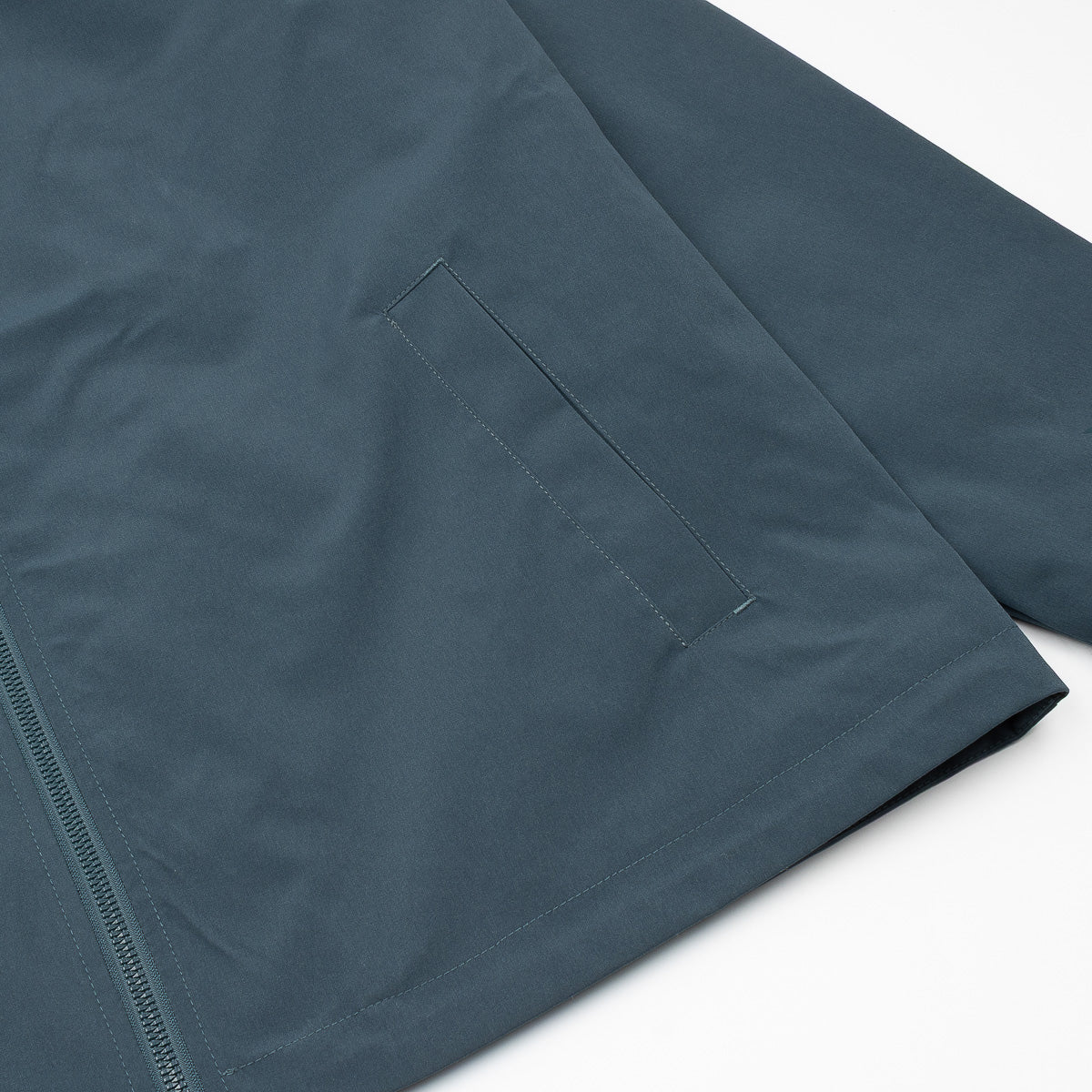 Zip Up Crinkle Jacket - Vintage Blue
