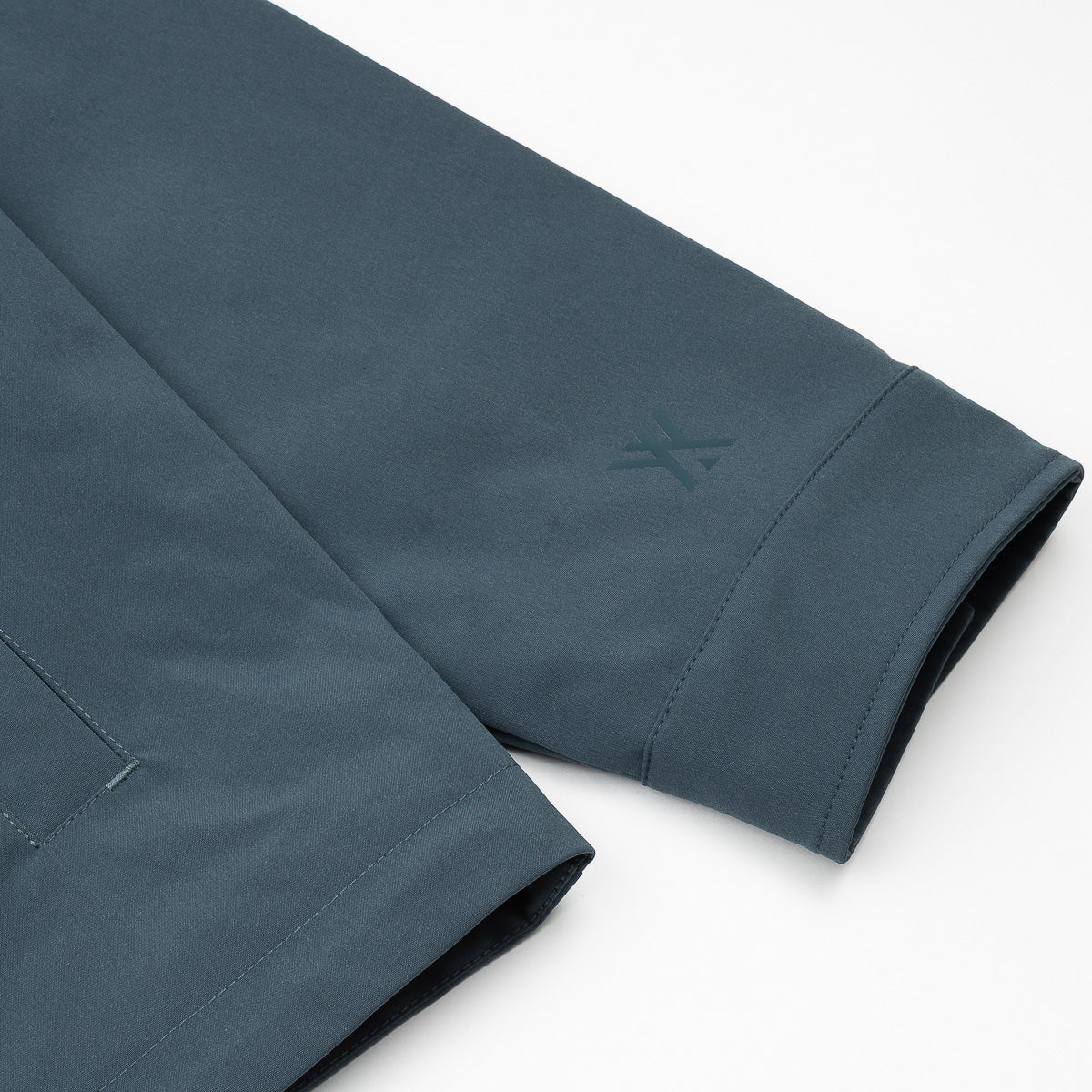 Zip Up Crinkle Jacket - Vintage Blue