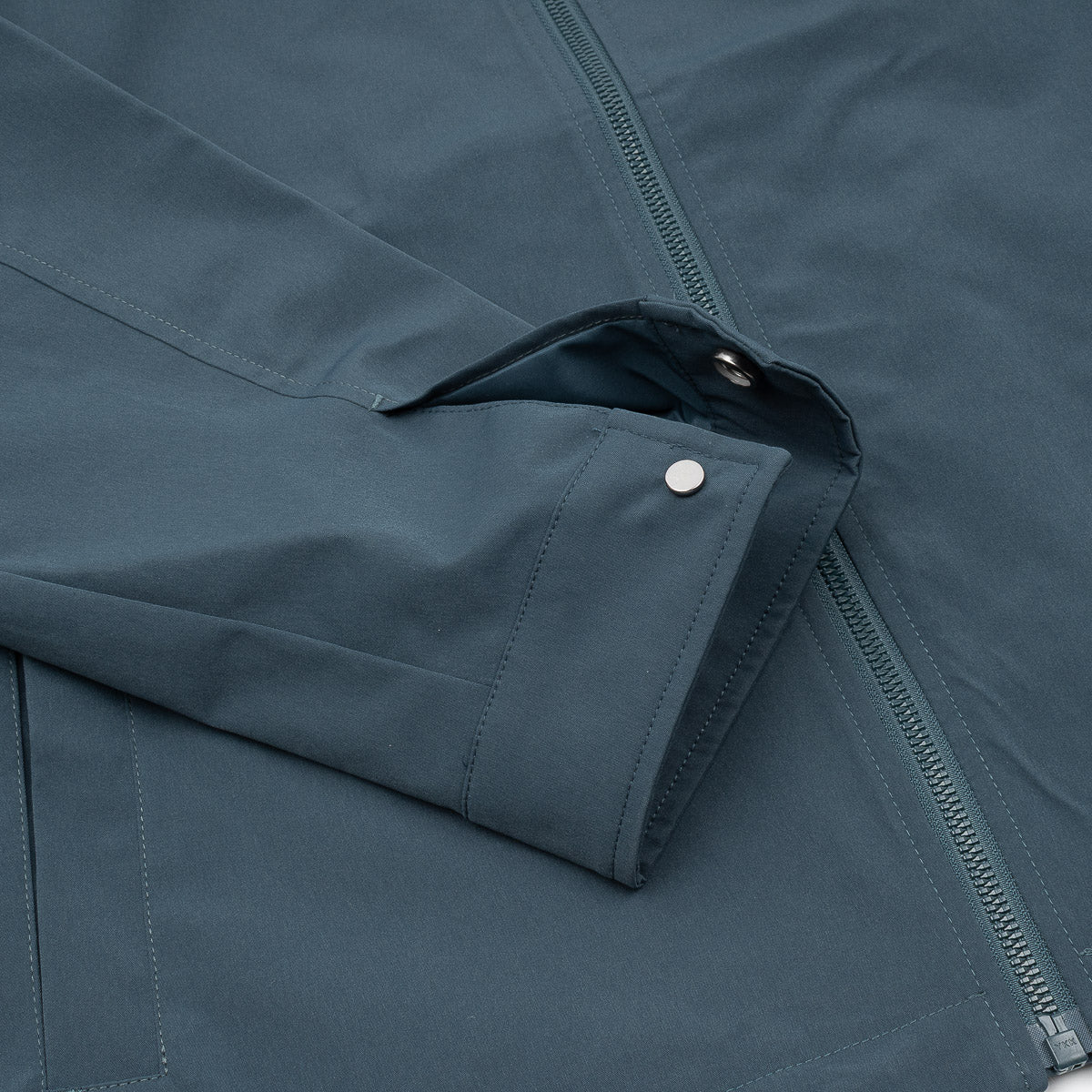 Zip Up Crinkle Jacket - Vintage Blue