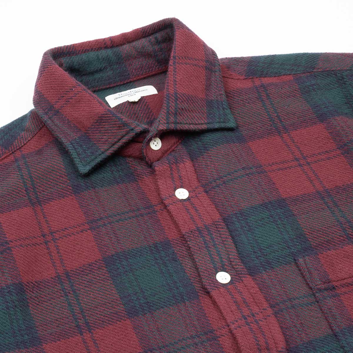 Paul Shirt 11025 - Wine & Green #01