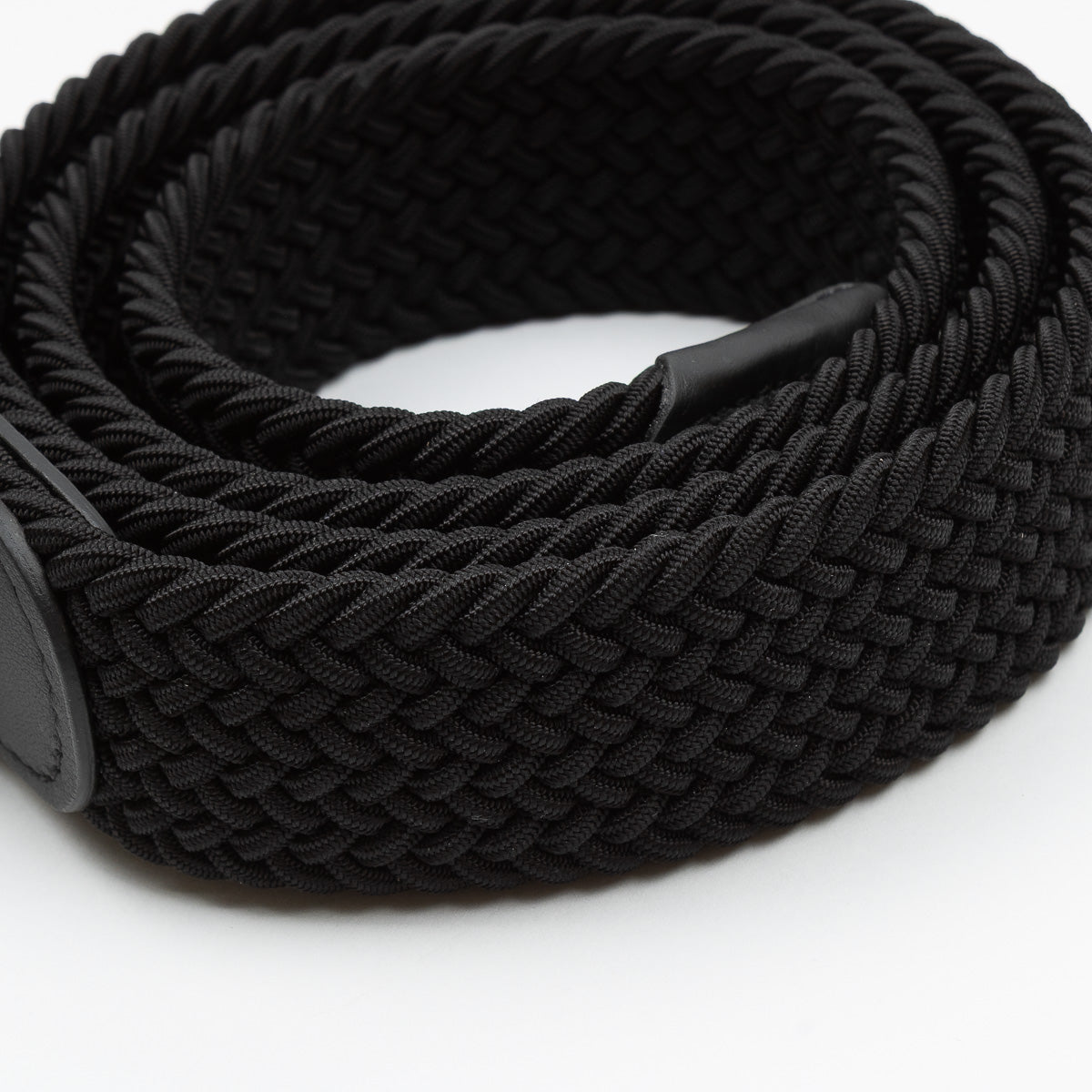 Belt - Black Woven Elasticated
