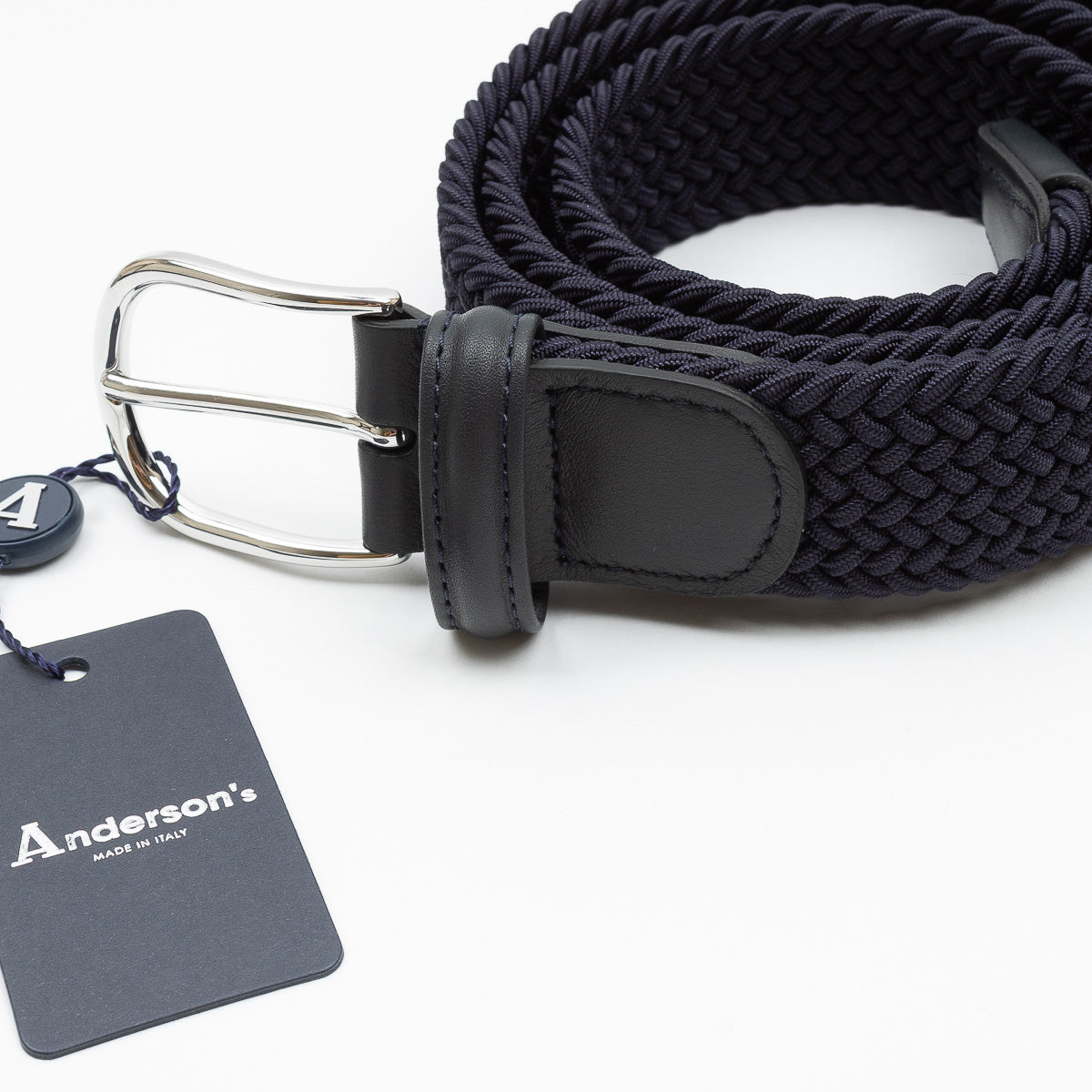 Belt - Navy Woven Elasticated