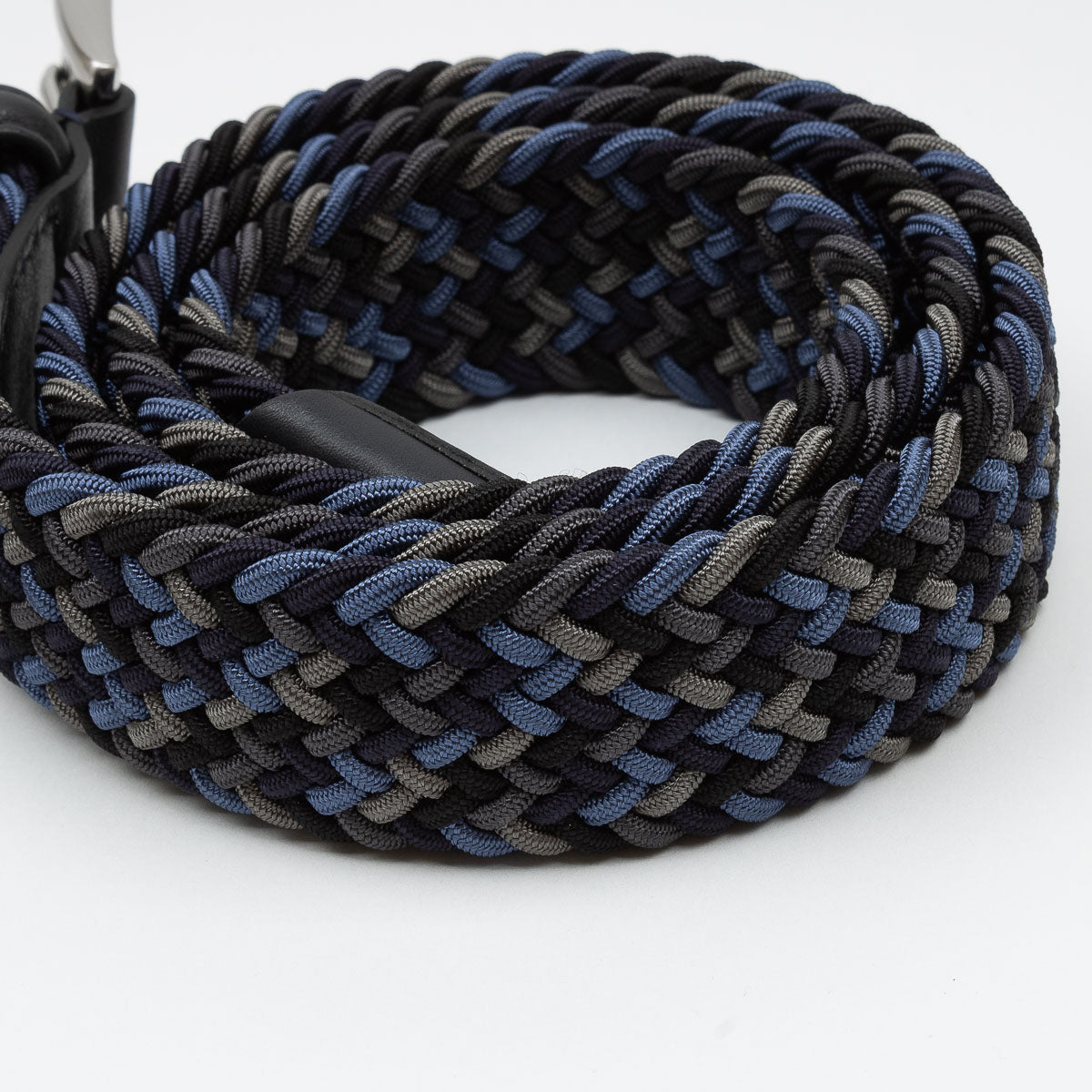 Belt - Blue/Grey/Black Woven Elasticated