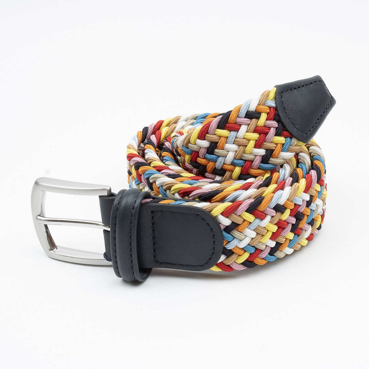 Belt - Bright Multi Woven Elasticated