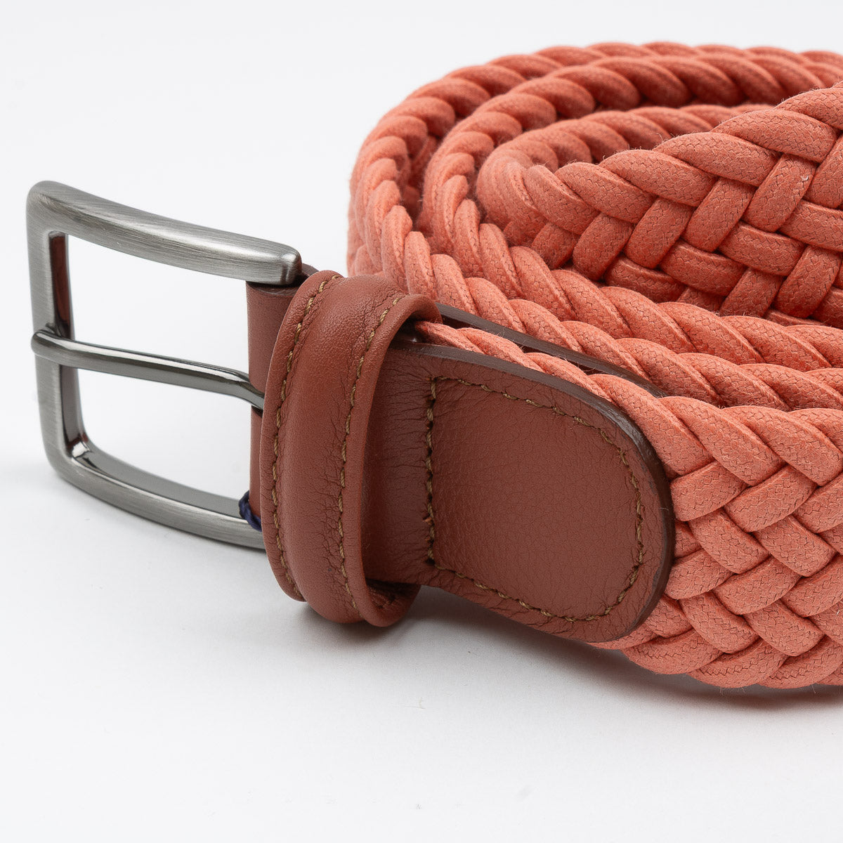 Belt - Coral Large Woven Elasticated