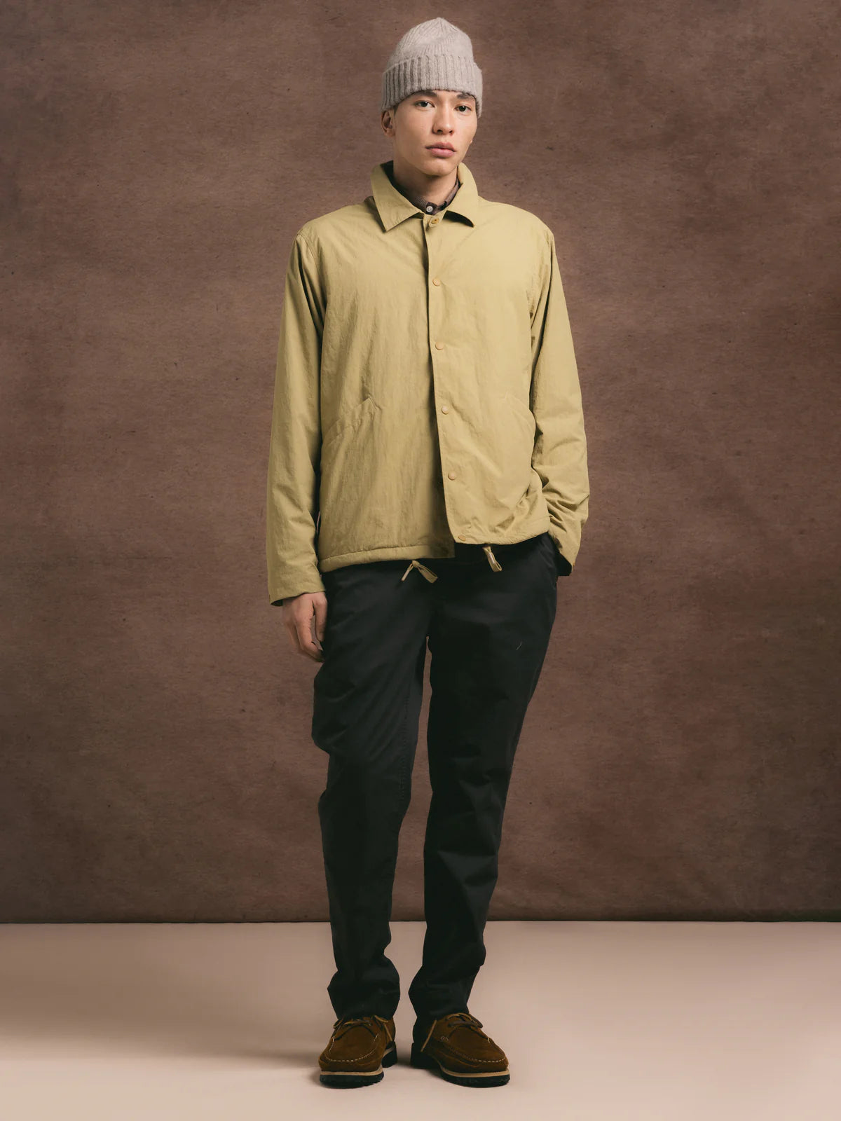 Balloch Brushed Beanie - Mushroom Lambswool