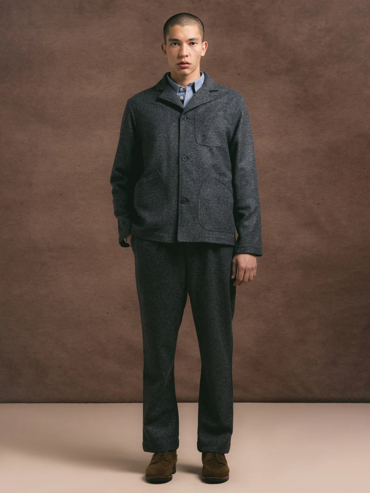 Wick Trouser - Charcoal Bonded Wool Mix