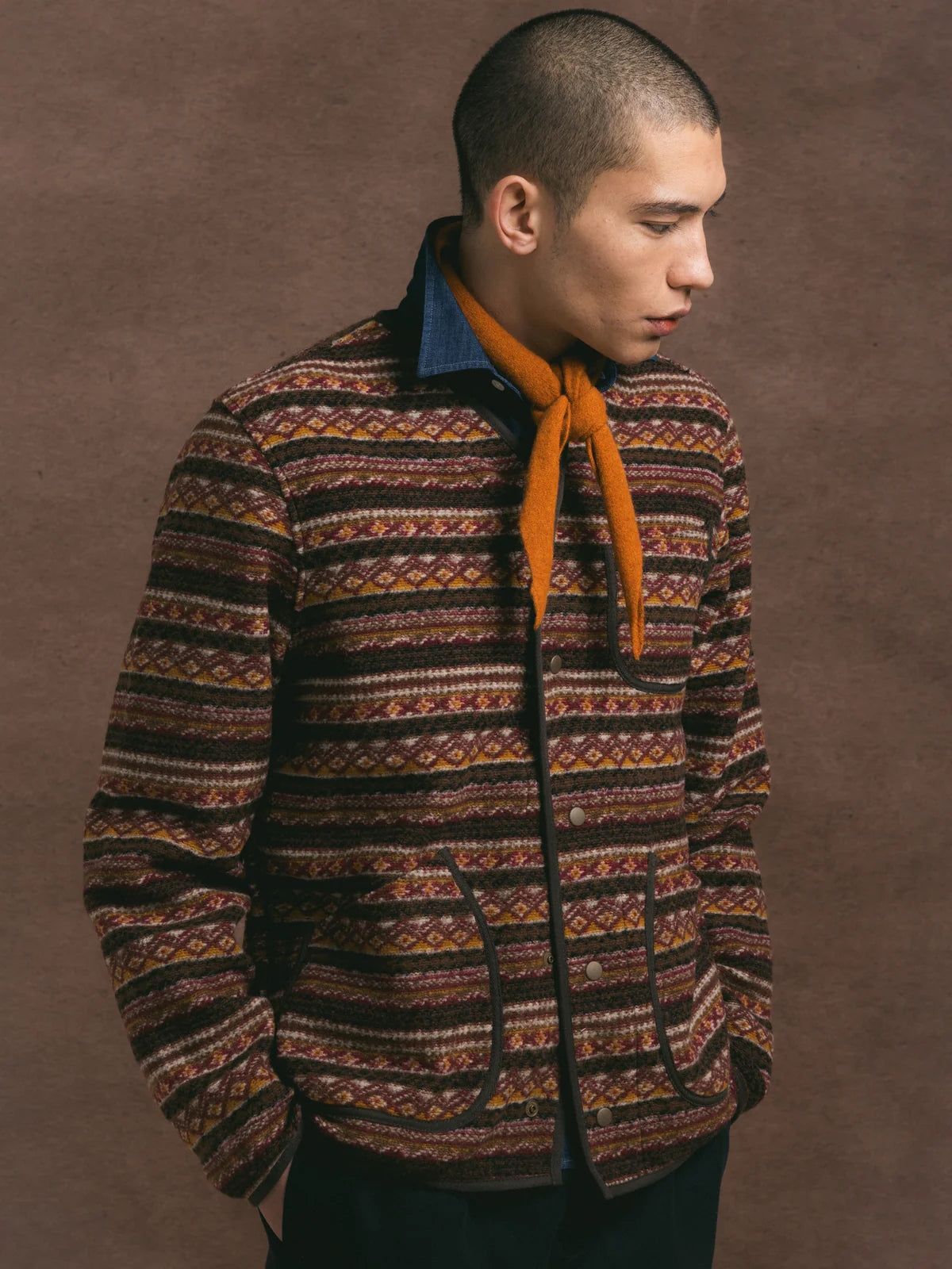 Alva Bandana - Orange Lambswool