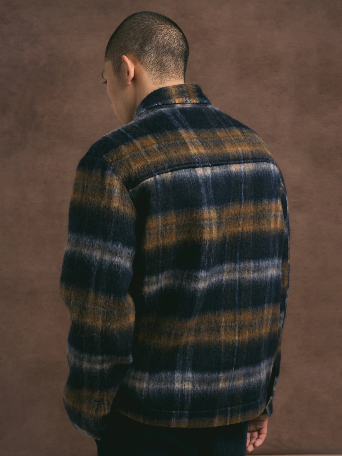Haston Jacket - Navy Check Brushed Wool