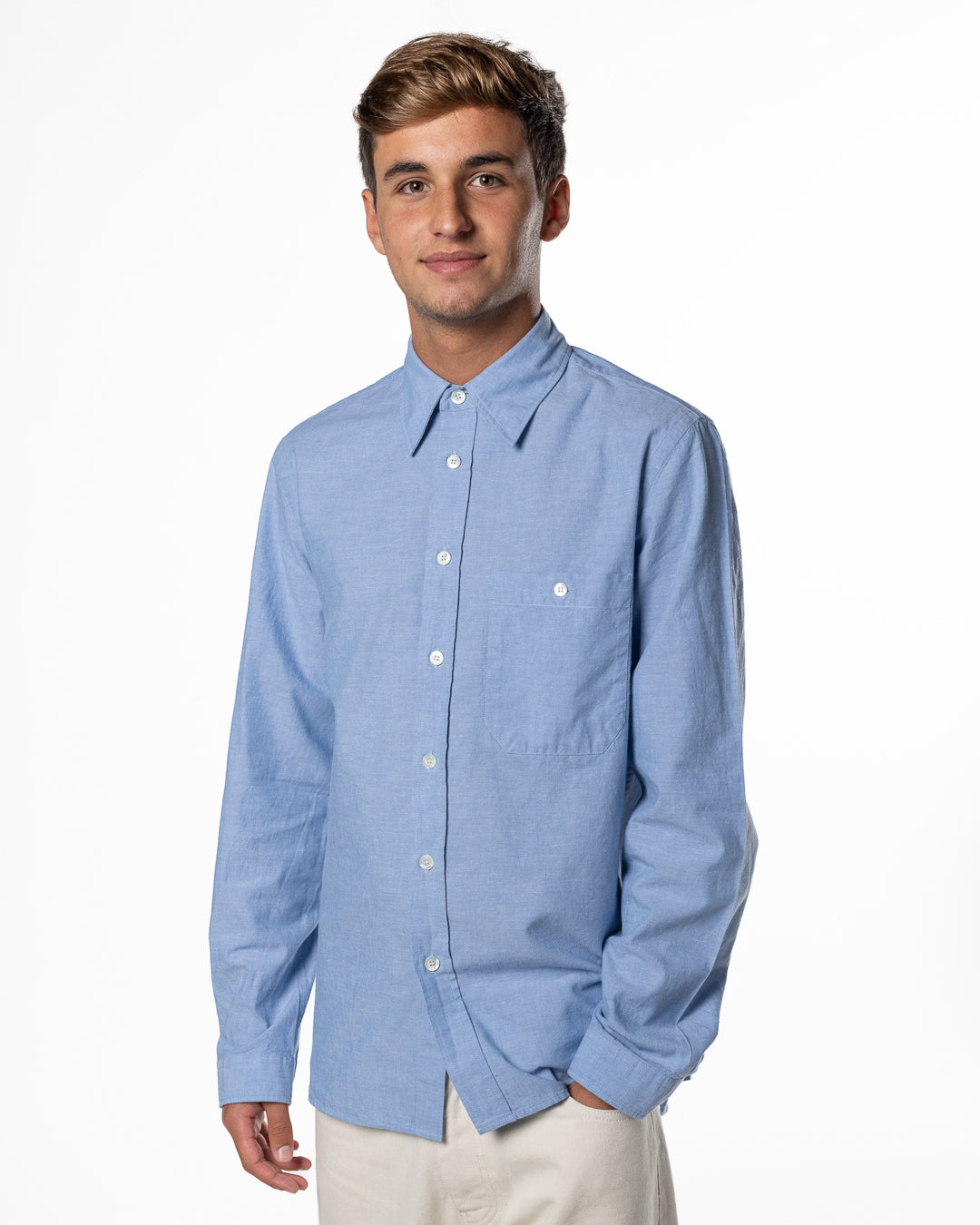 Lanca Worker Shirt - Blue Chambray