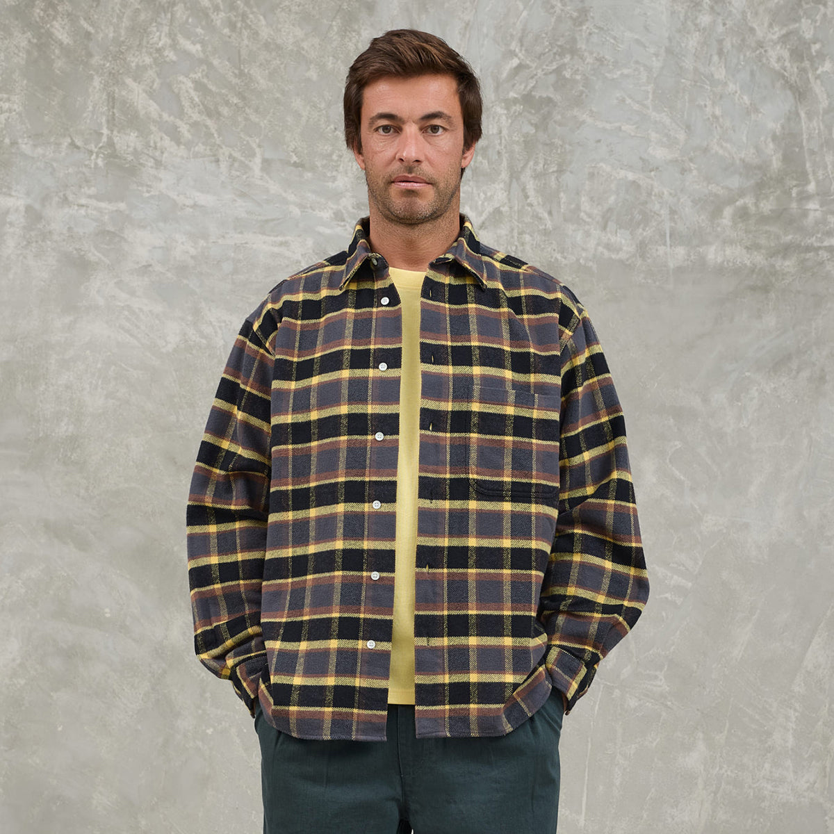 Carvalho Baggy Oversized Shirt - Yellow Checks