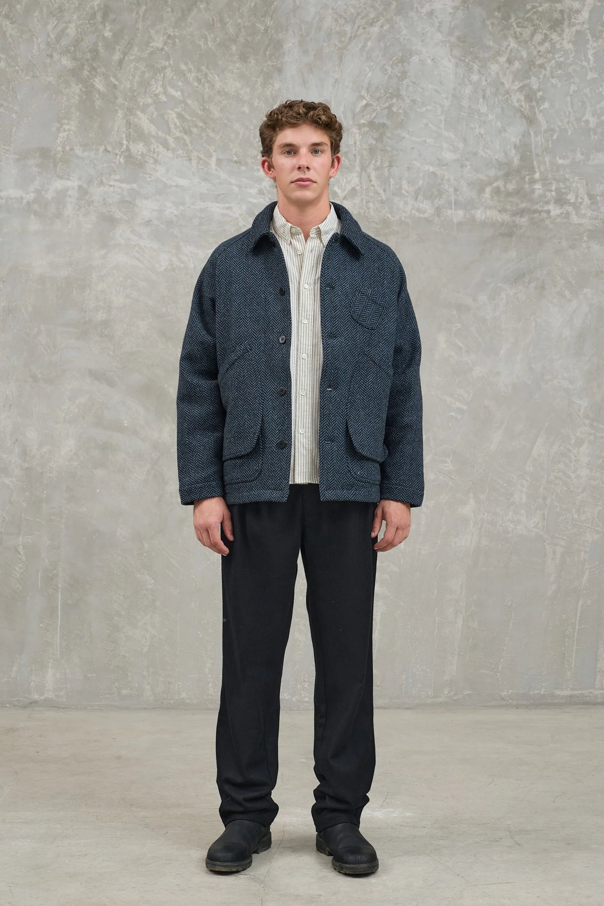 Mantero Jacket - Blue Wool