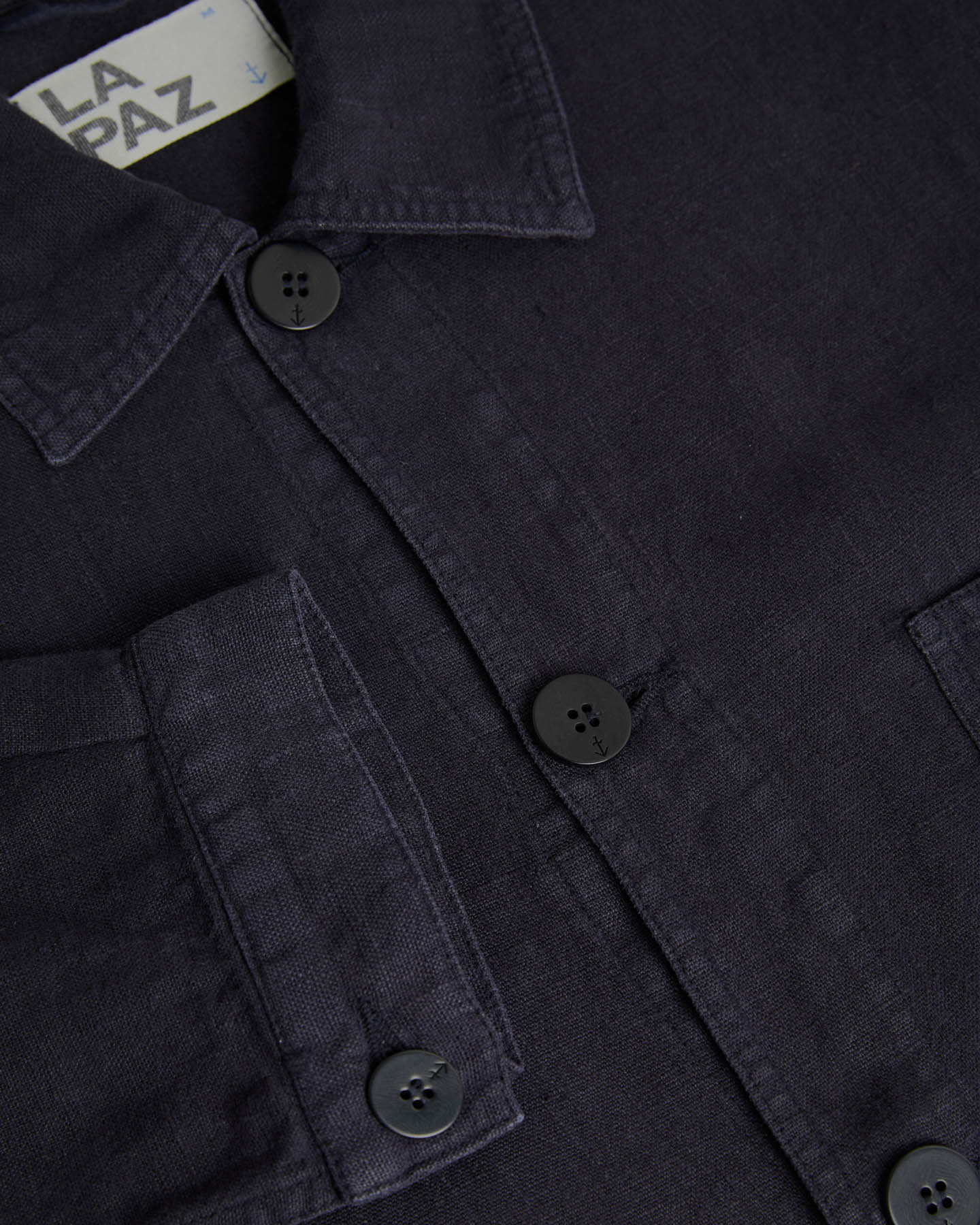 Baptista Worker Jacket - Dark Navy Linen