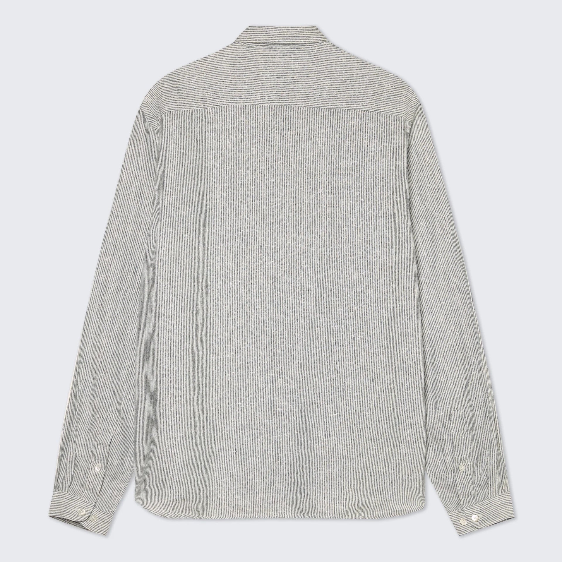 Branco Button Down Shirt - Green Stripes Linen