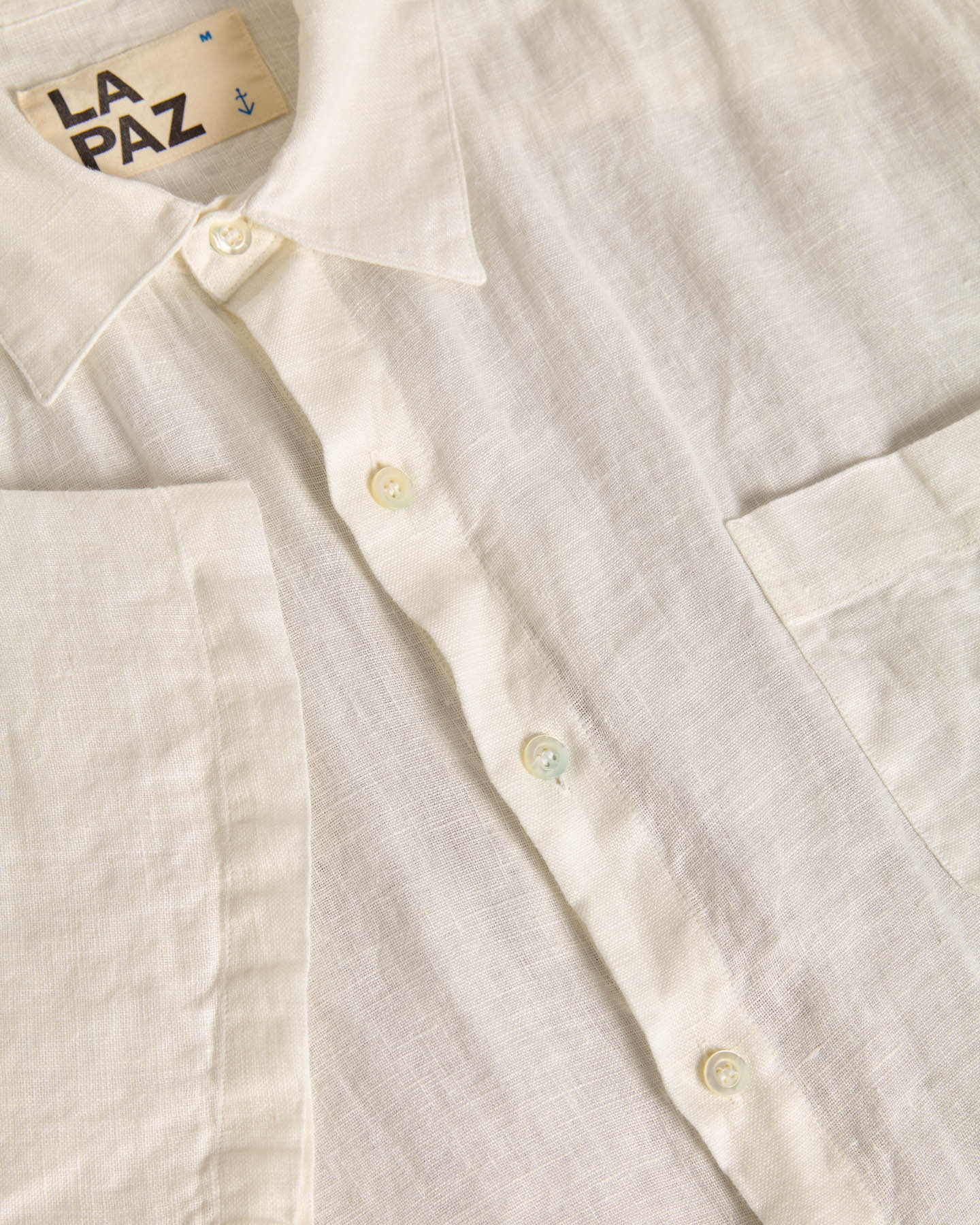 Roque Grandpa Baggy Shirt - Off-White Linen