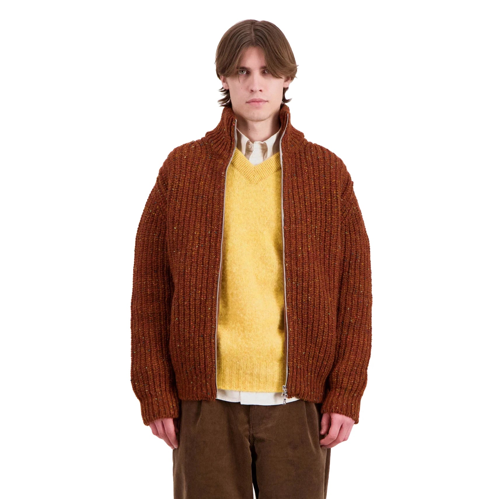 Loose Ends Chunky Zip Knit - Mars