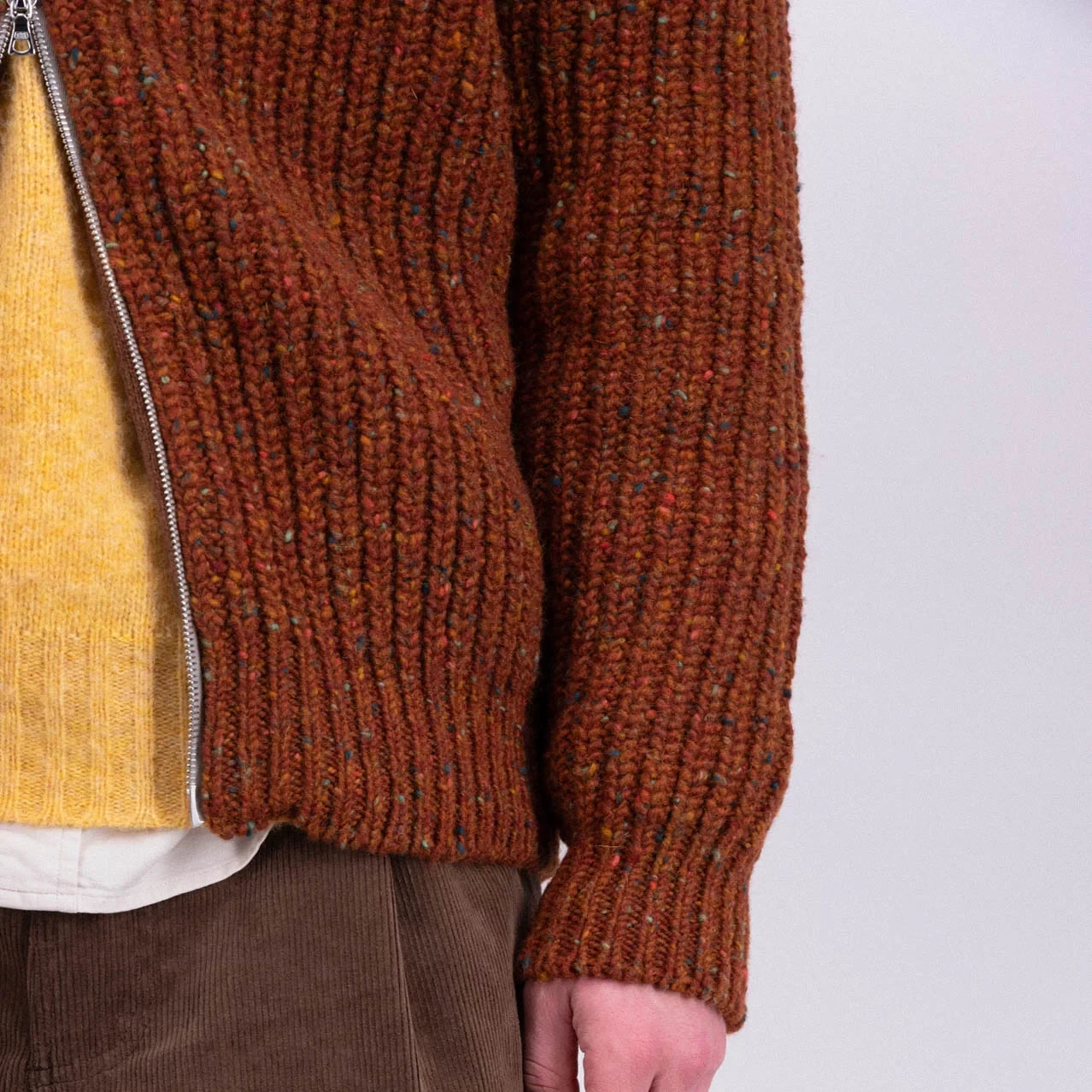 Loose Ends Chunky Zip Knit - Mars