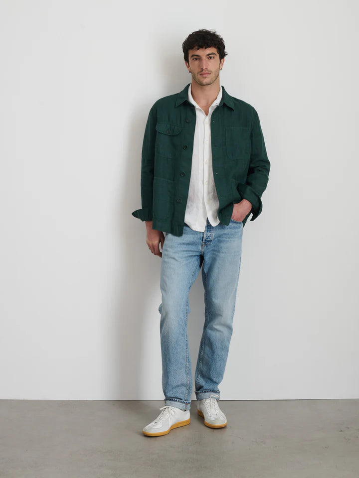 Linen Work Jacket - Pine Grove