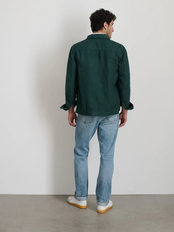 Linen Work Jacket - Pine Grove