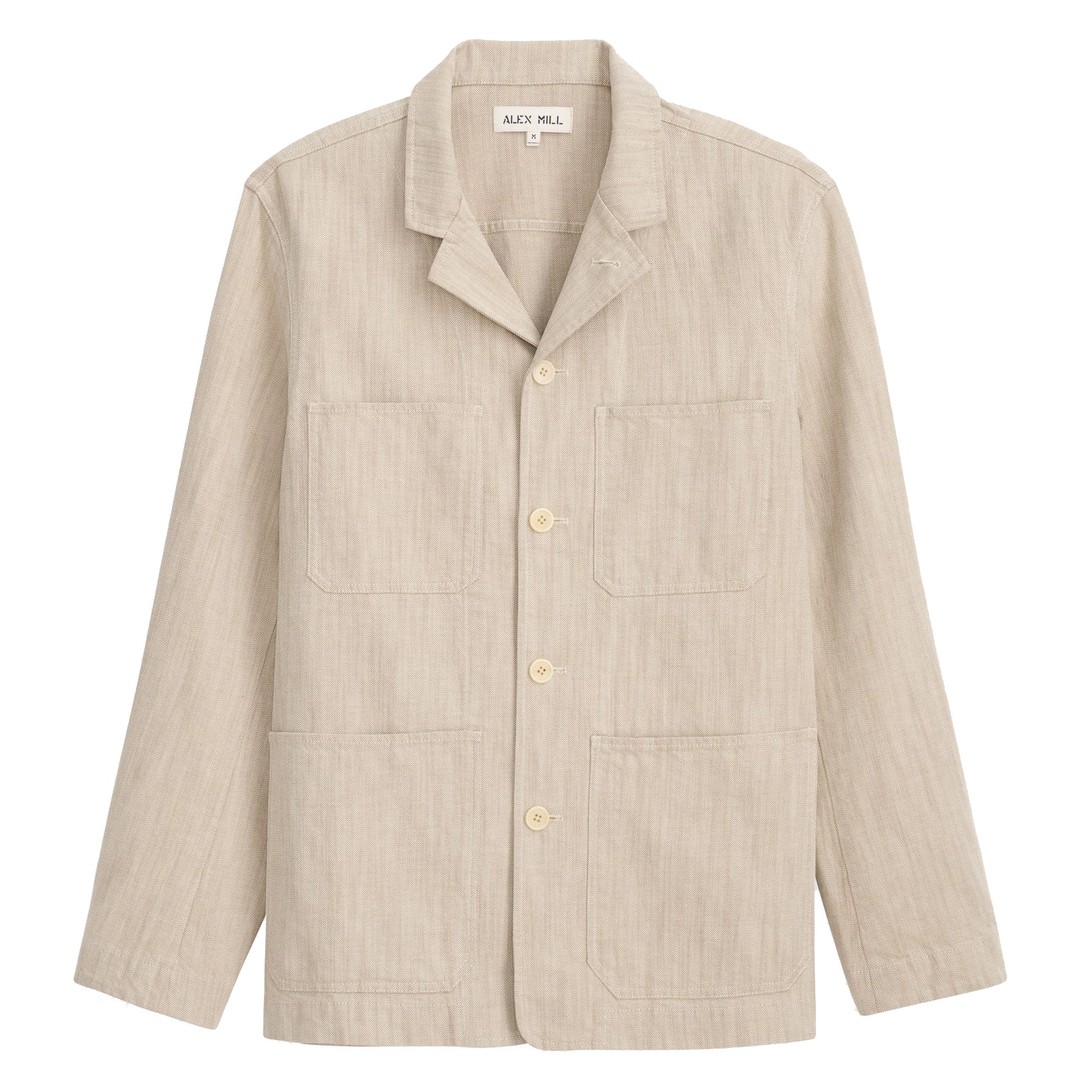 Work Jacket - Flax Ivory Cotton Linen
