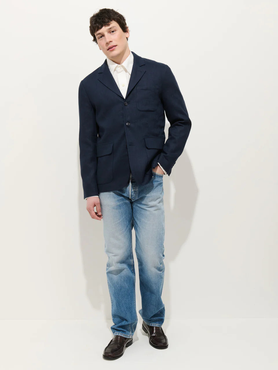 Mercer Linen Jacket - Navy