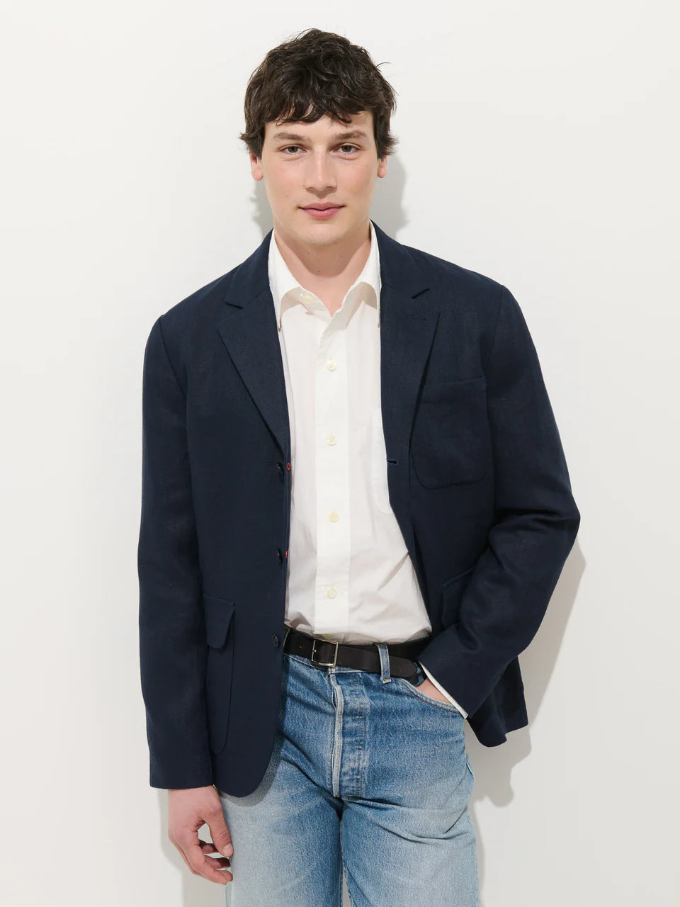 Mercer Linen Jacket - Navy